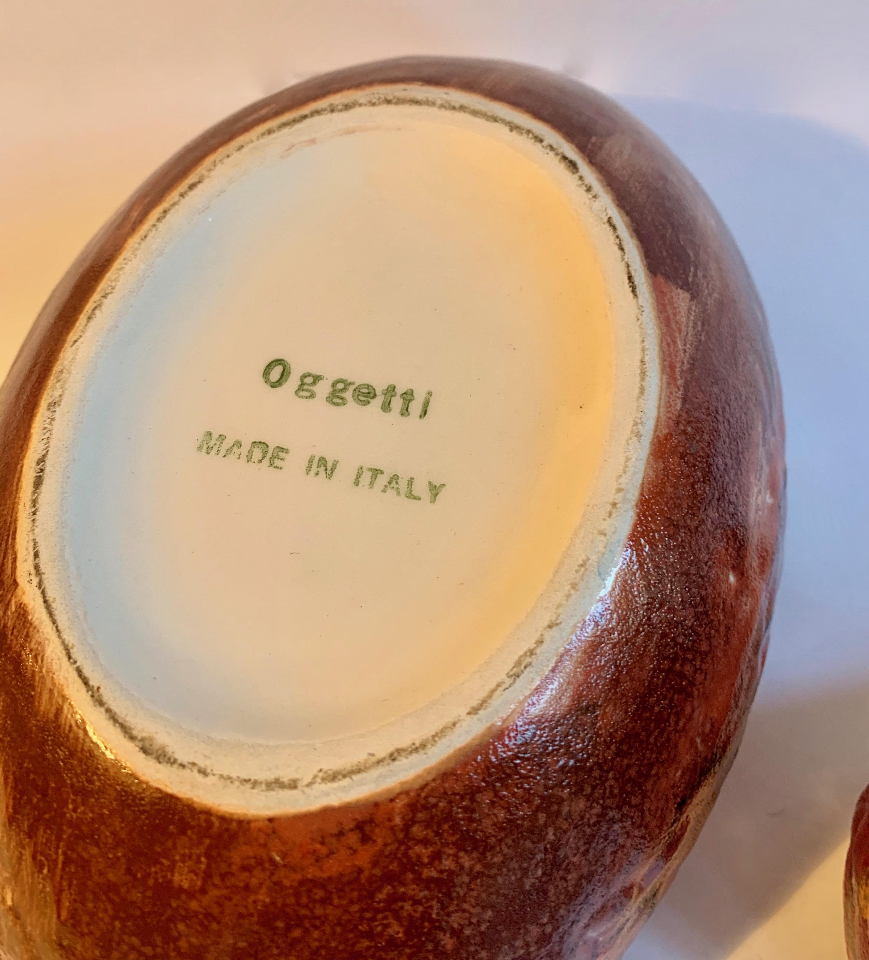 Sopera de cerámica italiana de faisán con cucharón en venta 2