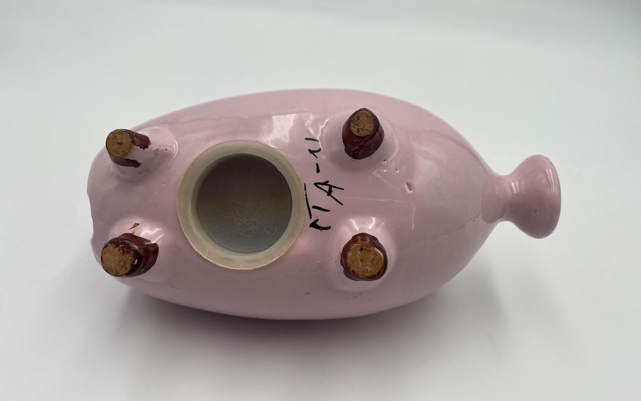 Italian Ceramic Piggy Bank, Italy, 1970's In Good Condition In San Juan Capistrano, CA
