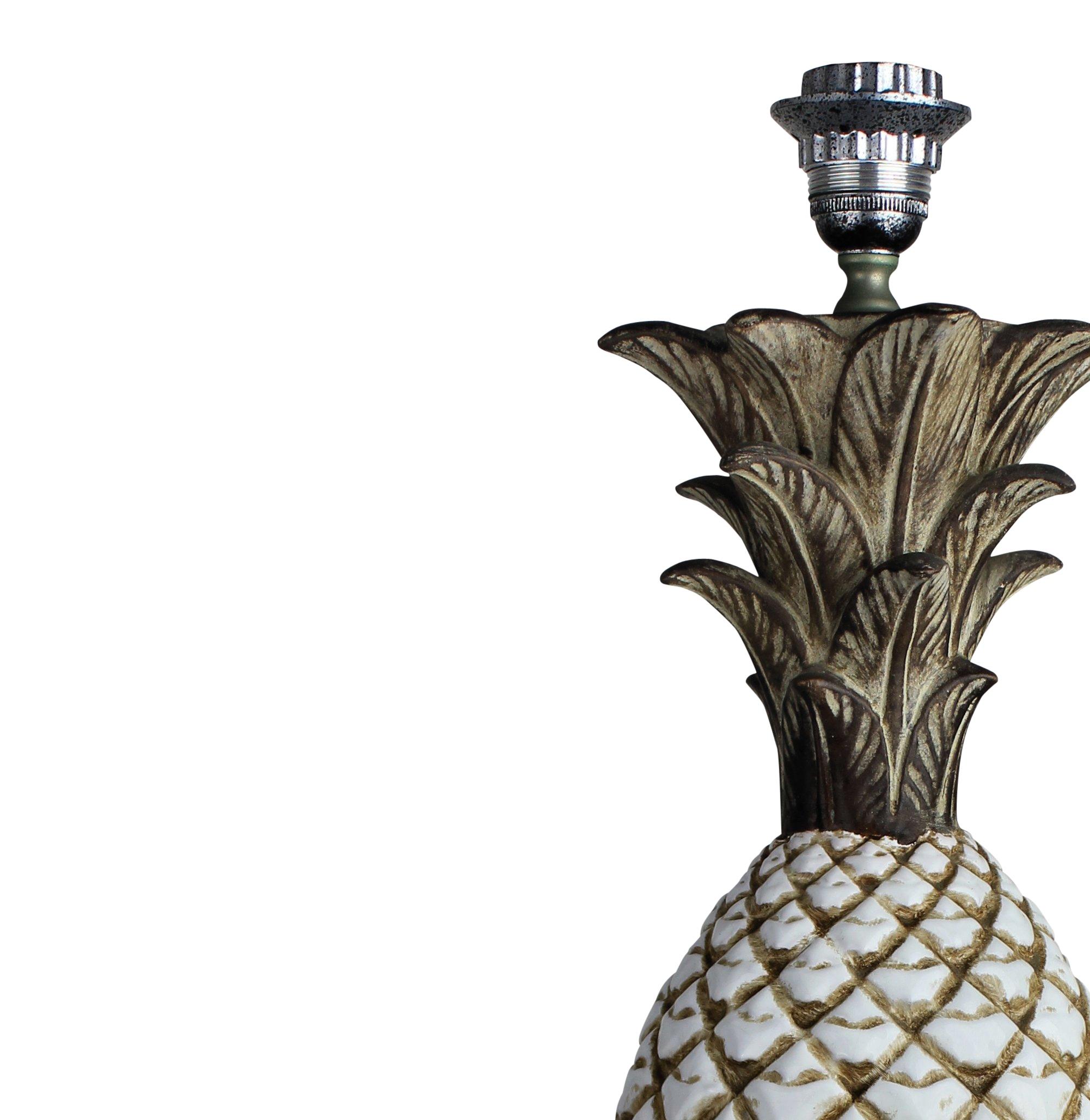 Mid-Century Modern Italian Ceramic Pineapple Lamp