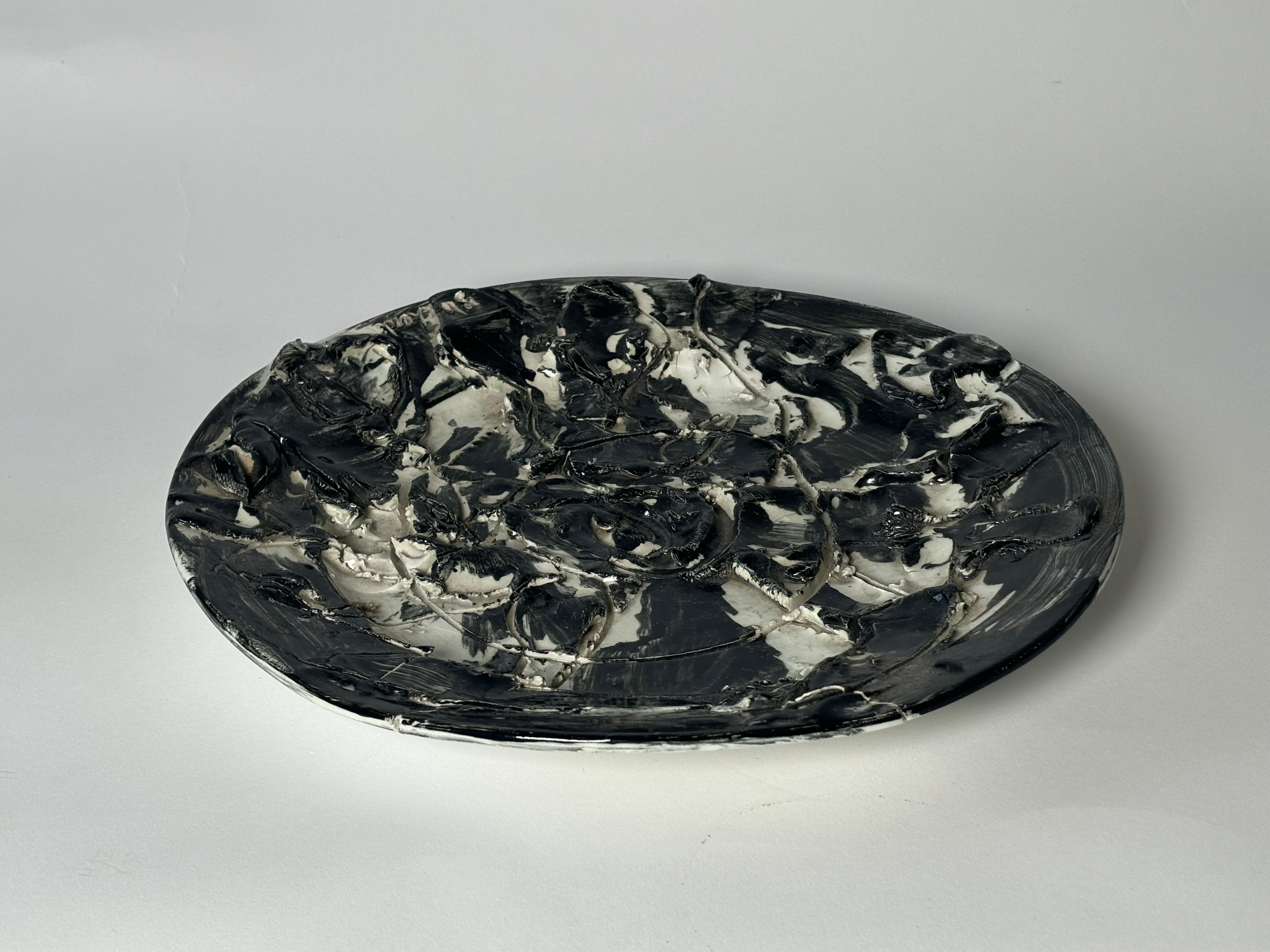 Plato de cerámica italiana de Sandro Cherchi Moderno en venta