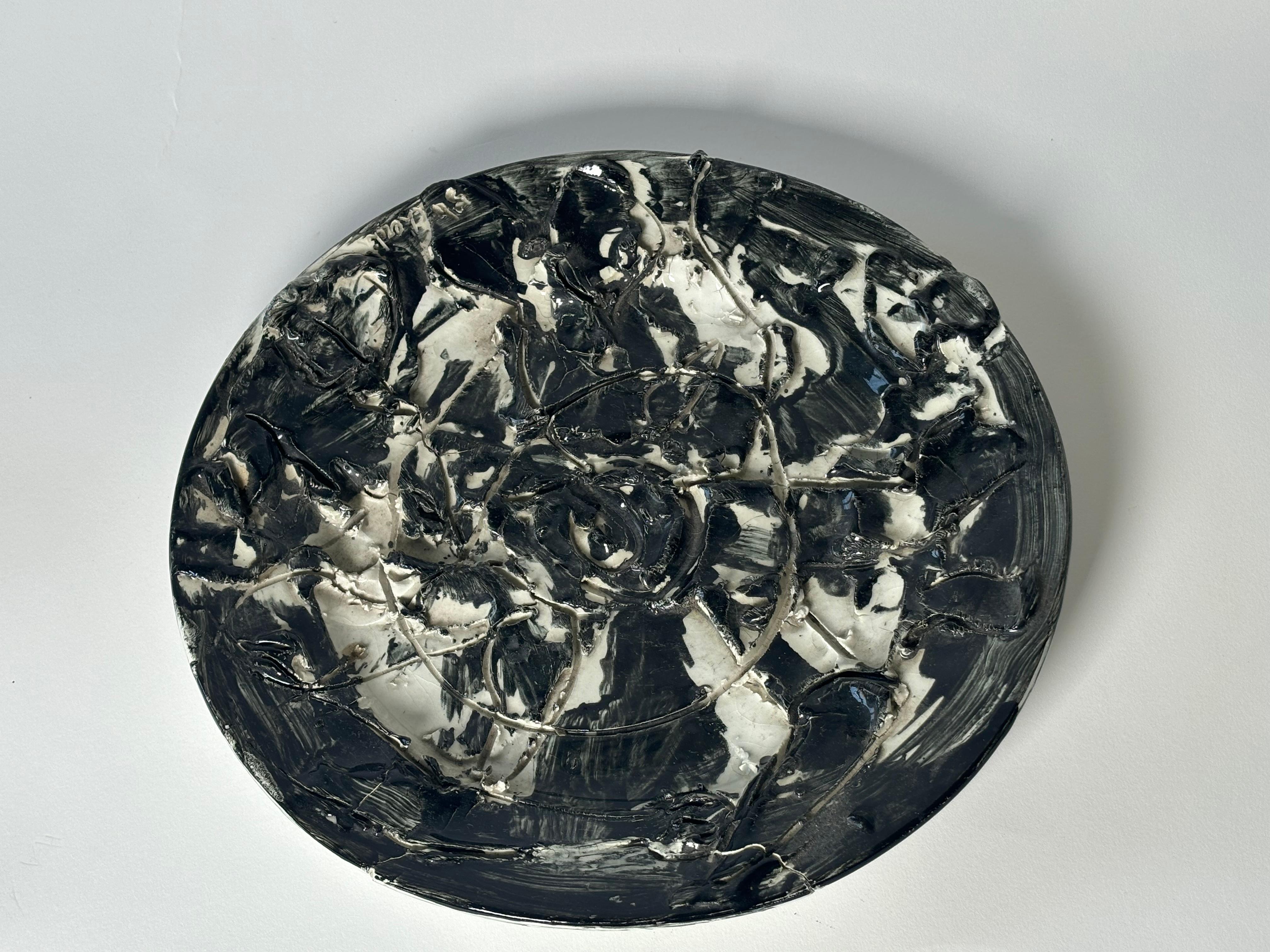 Plato de cerámica italiana de Sandro Cherchi Italiano en venta