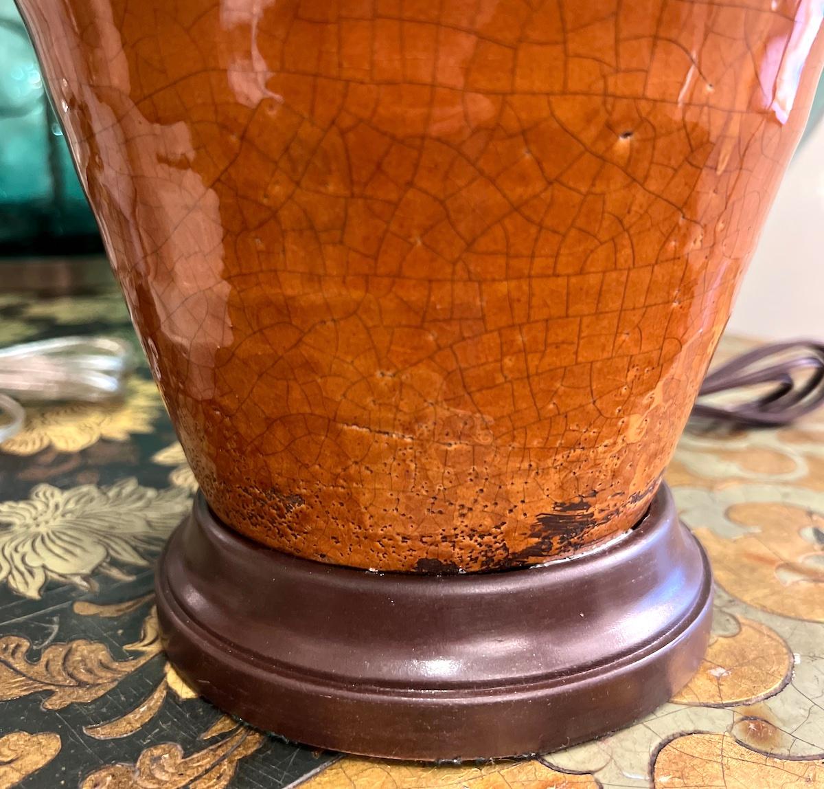 Smaltato Lampada in ceramica italiana di porcellana in vendita