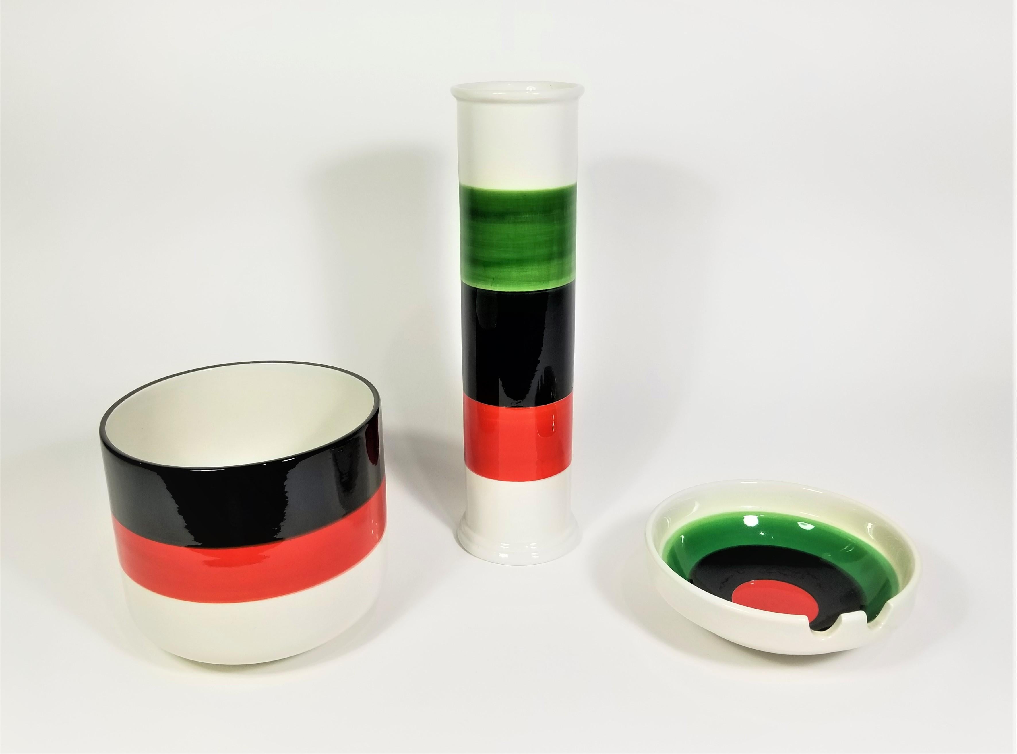 3teiliger Aschenbecher aus italienischer Keramik, Kollektion italienischer Keramik, hergestellt in Italien im Angebot 12