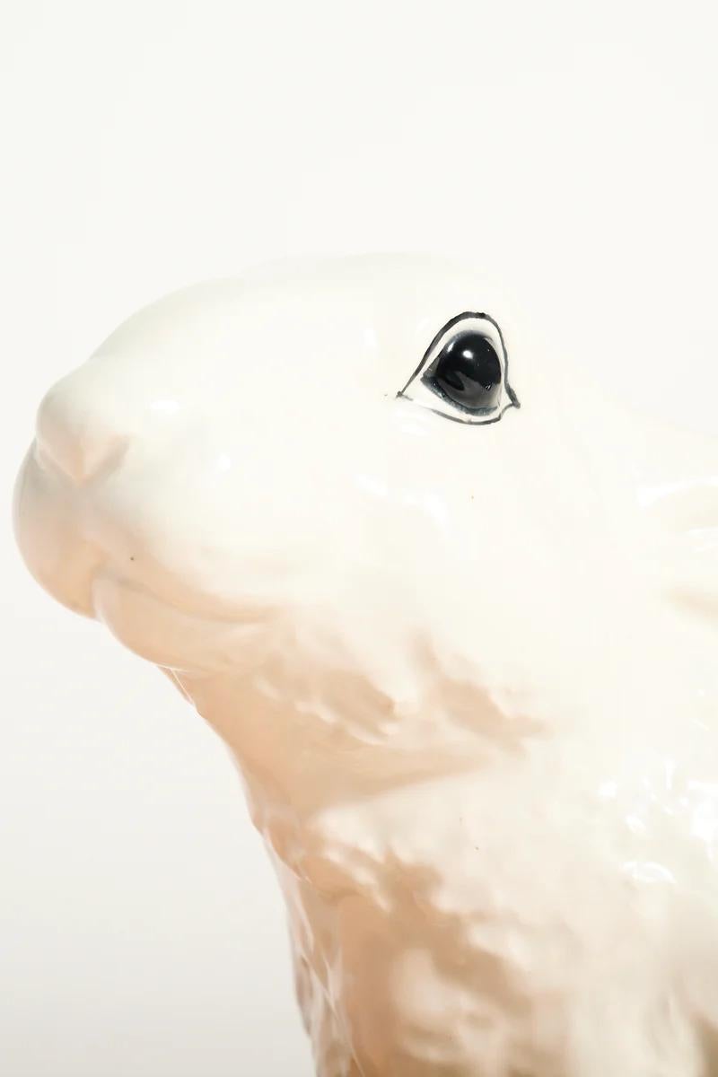 Italian Ceramic Rabbit with Lid In Excellent Condition In New York, NY
