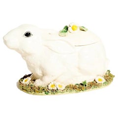 Vintage Italian Ceramic Rabbit with Lid