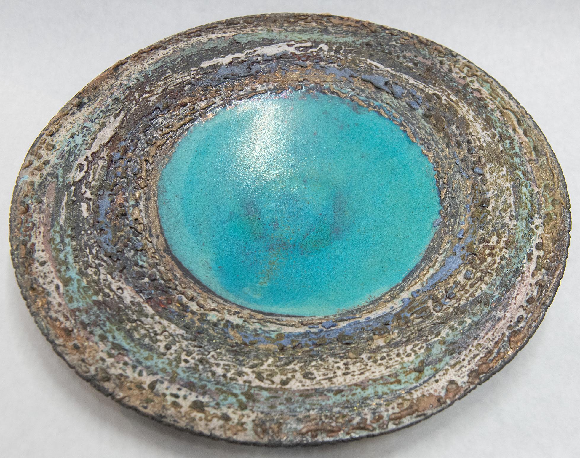 Other  Ceramic Raku Plate for Wall or Table Centerpiece For Sale