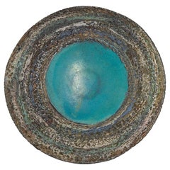 Italian Ceramic Raku Plate for Wall or Table