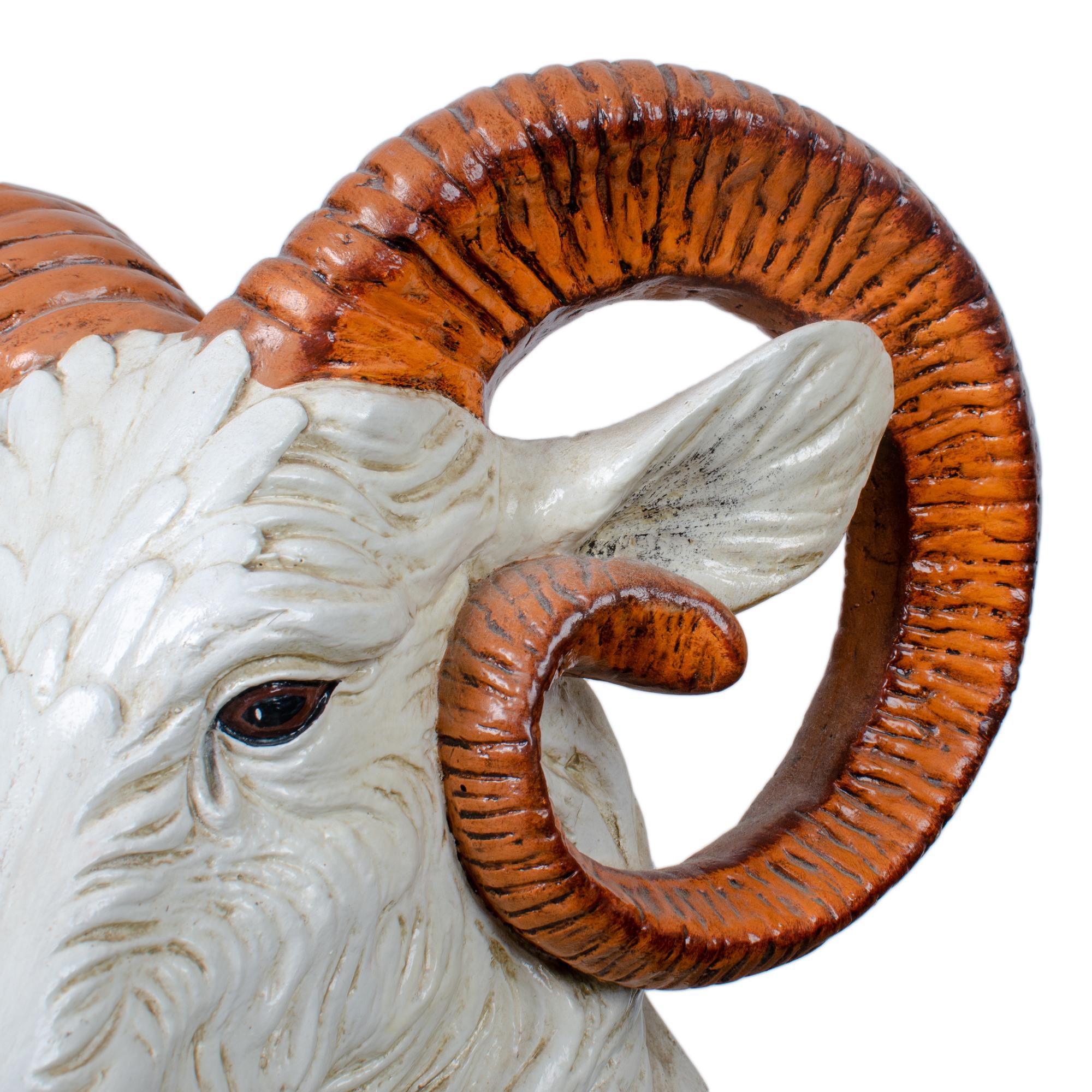 Italian Ceramic Ram For Sale 6