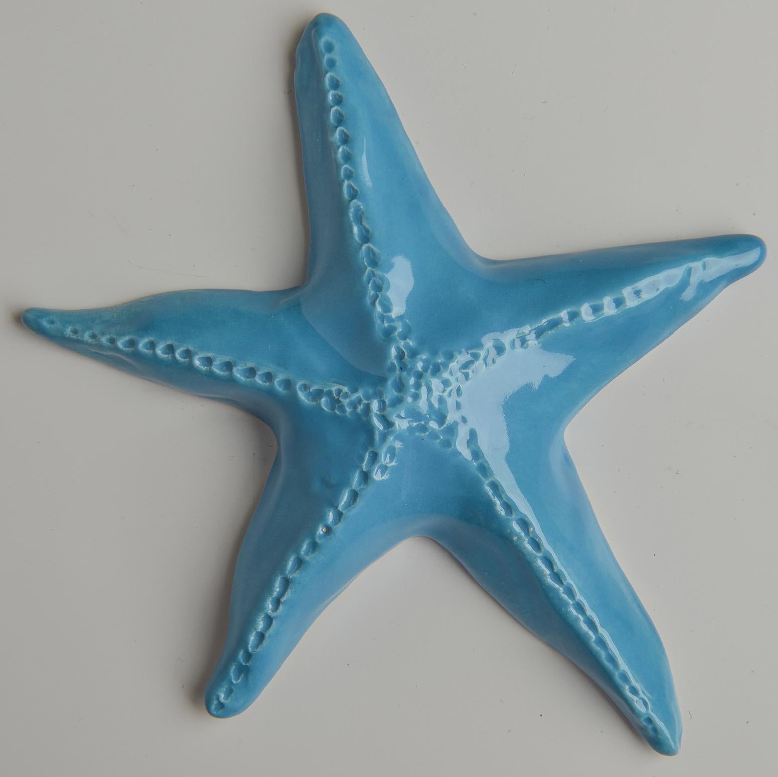 Folk Art Italian Hand Made Ceramic Stars for Wall