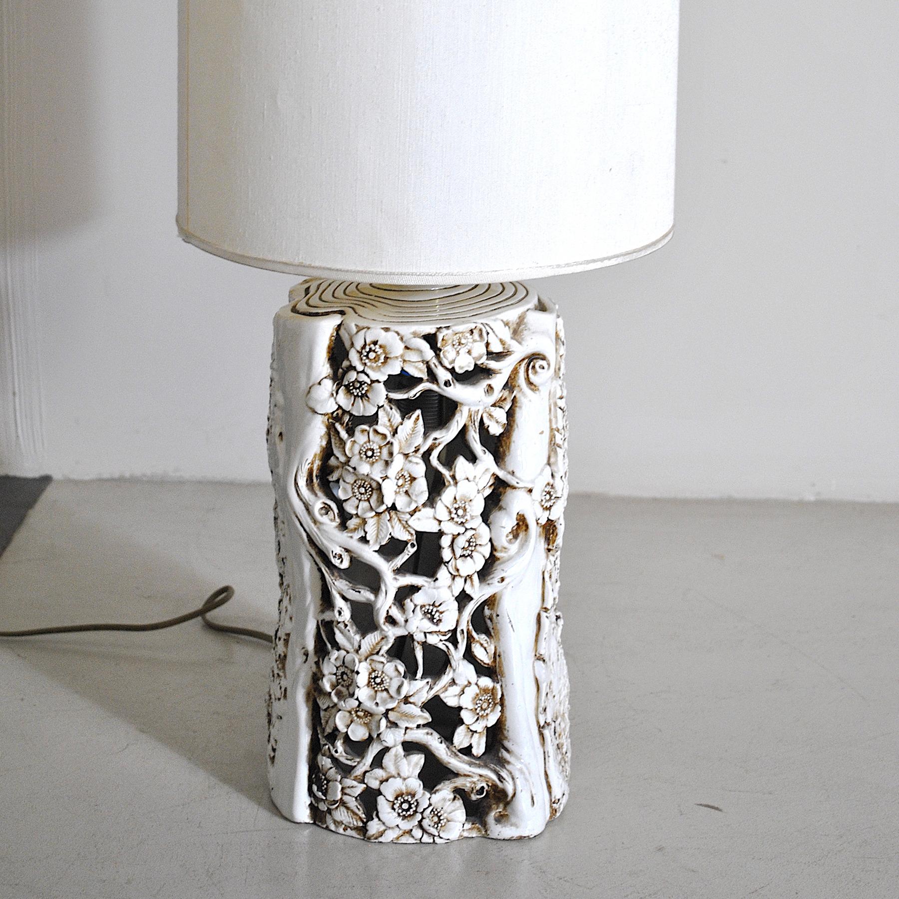 Mid-20th Century Italian Ceramic Table Lamp 60's For Sale