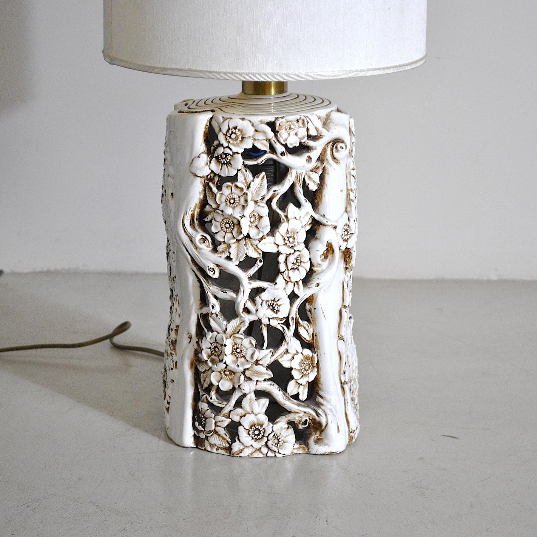 Céramique Lampe de bureau italienne en céramique des années 60 en vente