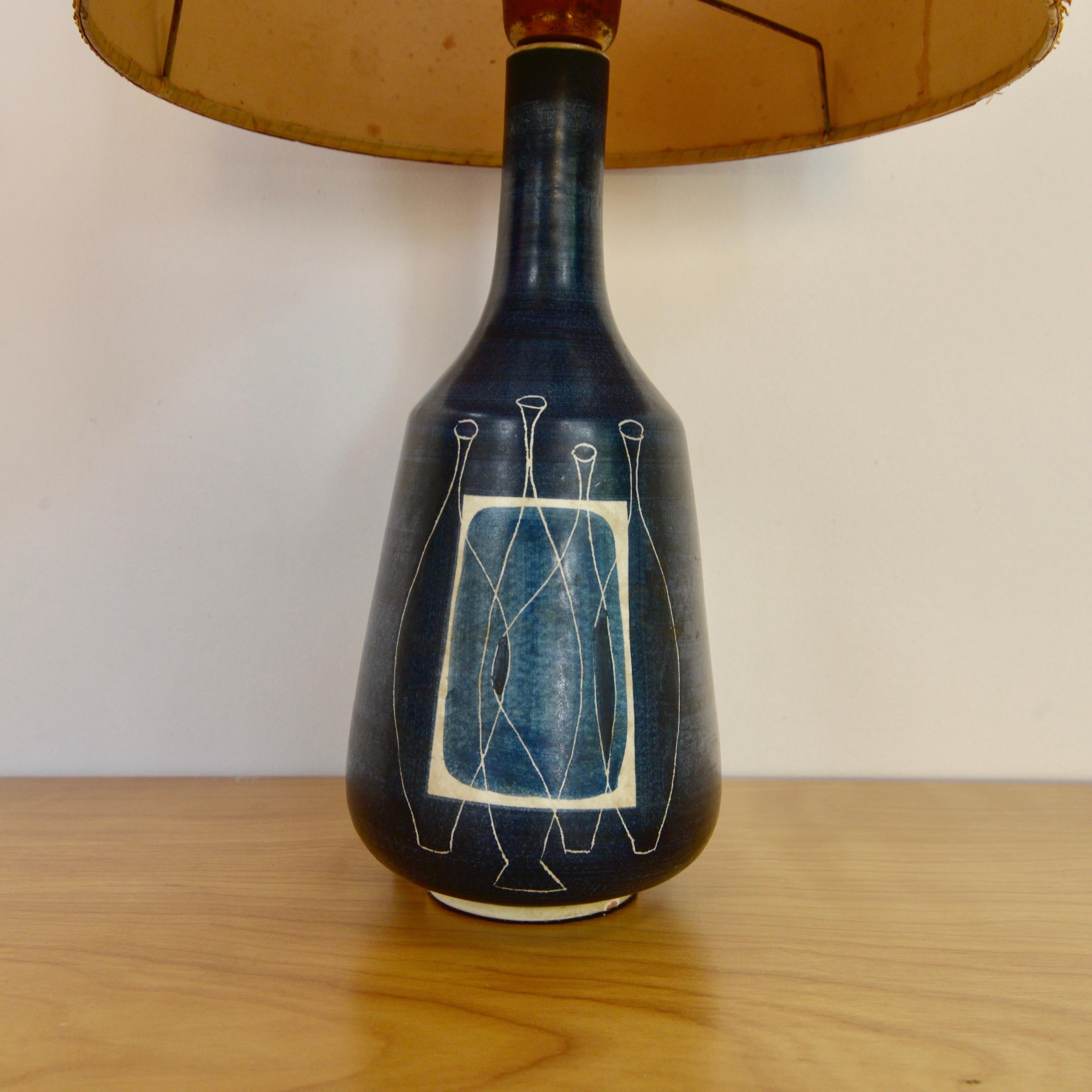Italian Ceramic Table Lamp In Good Condition In Los Angeles, CA