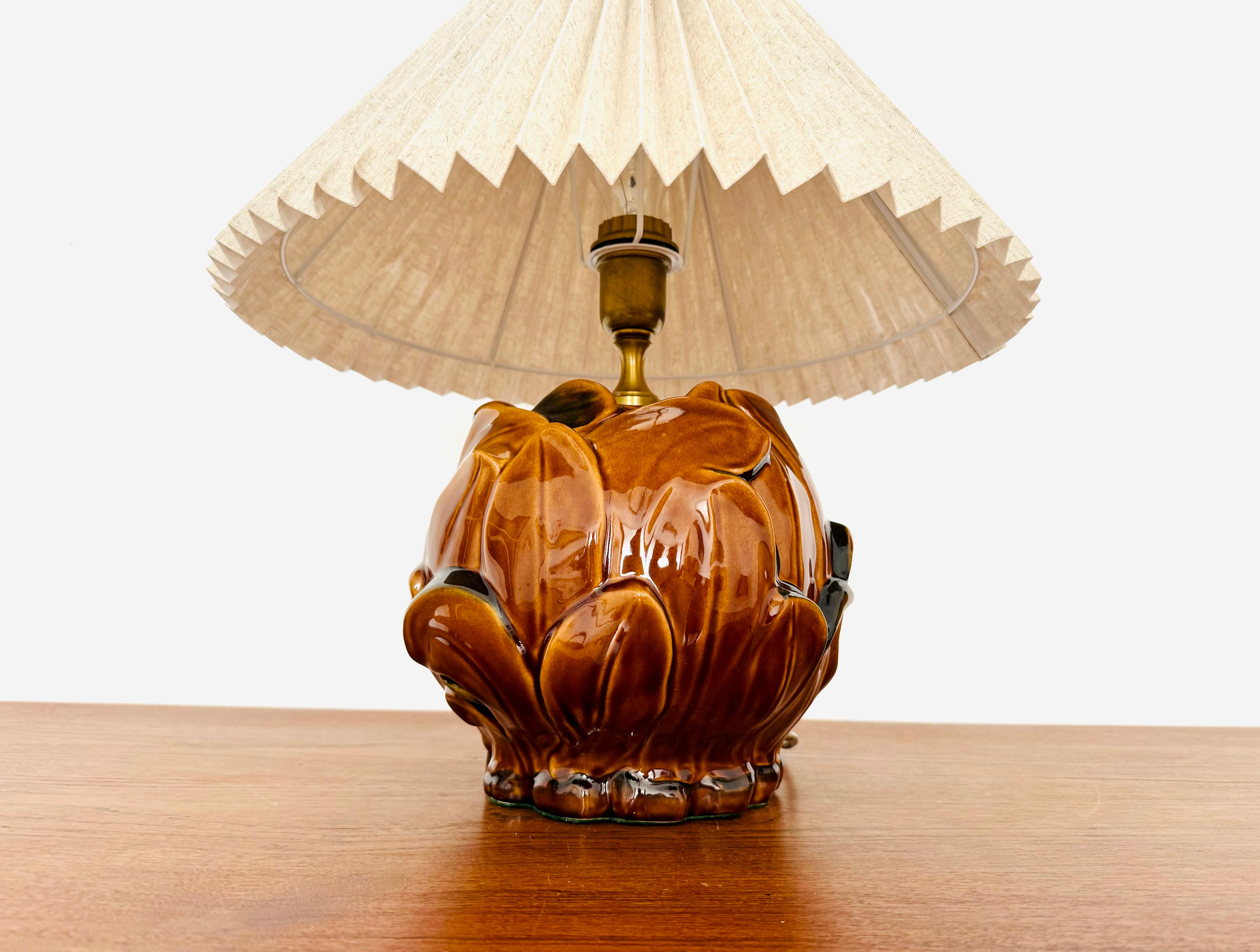 Italienische Keramik-Tischlampe (Mitte des 20. Jahrhunderts) im Angebot