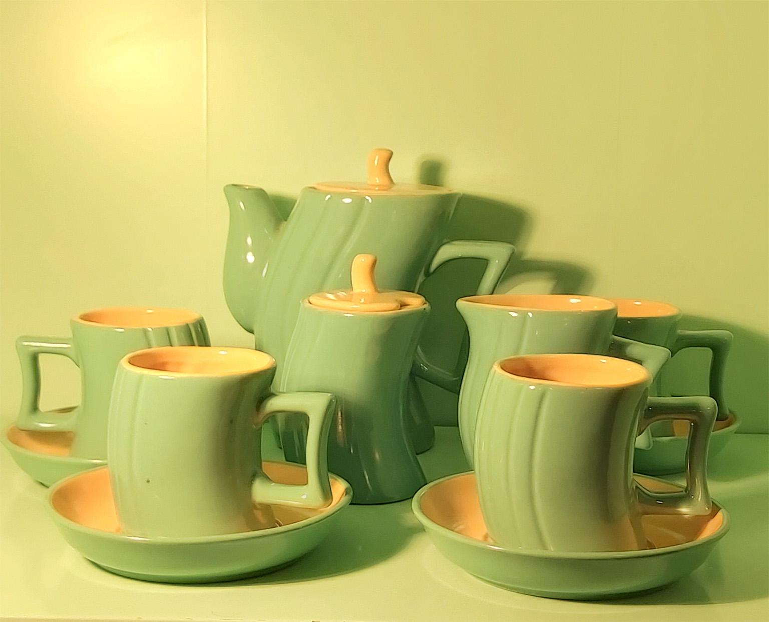 Italian Ceramic Tea Set ‘Memphis’ by Massimo Iosa Ghini for Naj Oleari, 1985 3