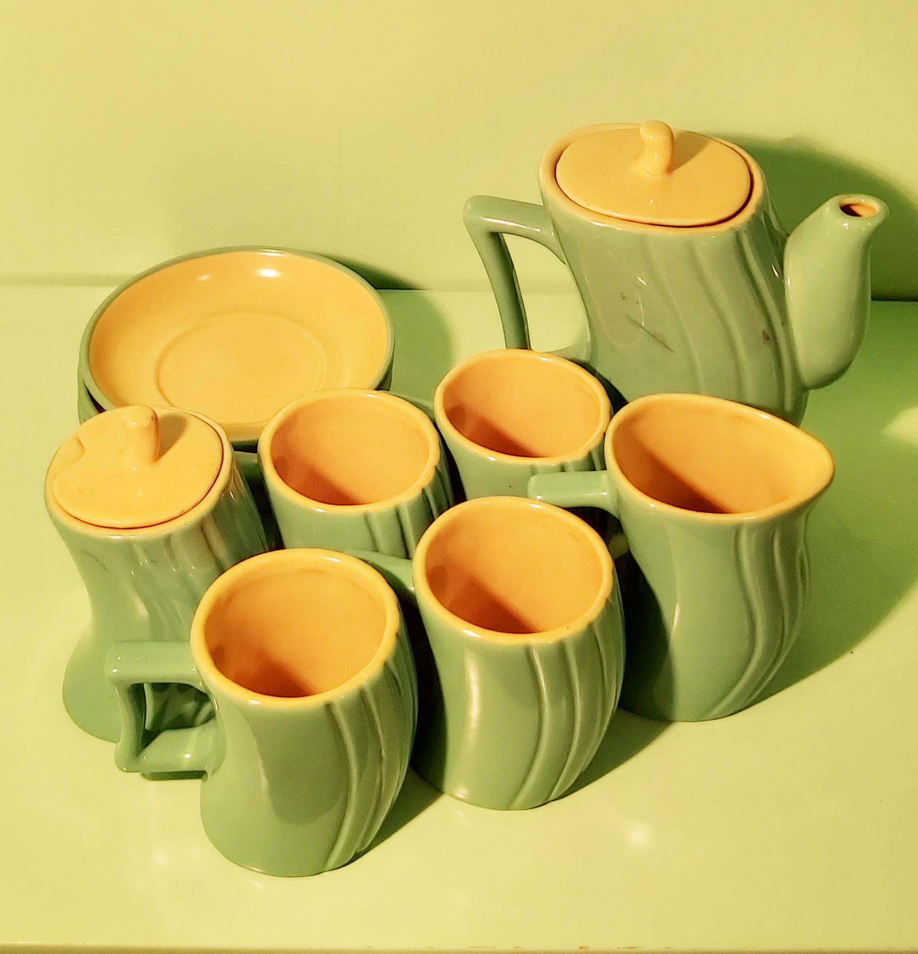 Late 20th Century Italian Ceramic Tea Set ‘Memphis’ by Massimo Iosa Ghini for Naj Oleari, 1985