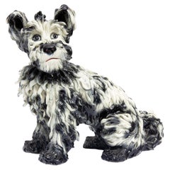 Italian Ceramic Terrier Dog Vintage, 1950s