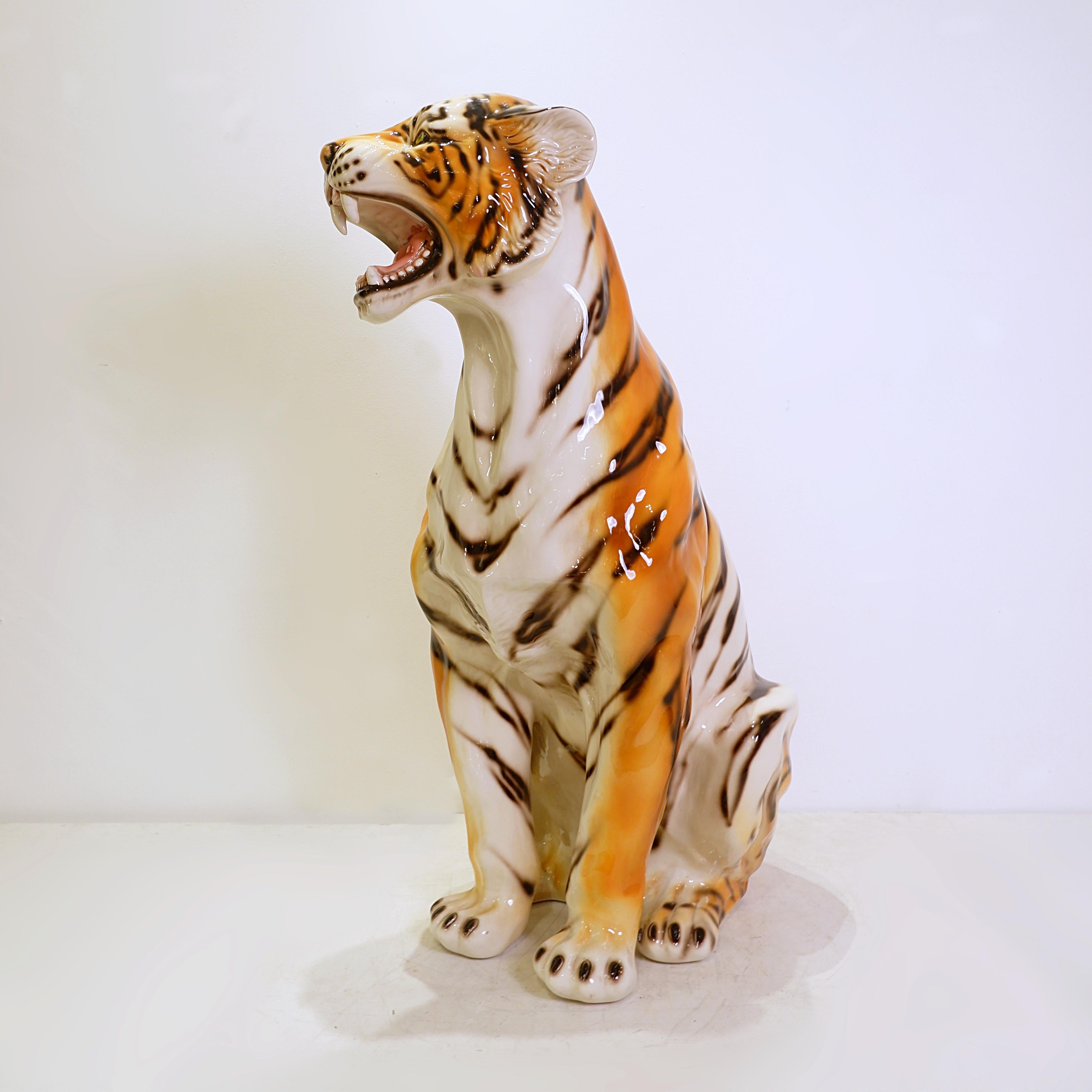 Italienischer Keramik-Tiger - 21. (21. Jahrhundert und zeitgenössisch) im Angebot
