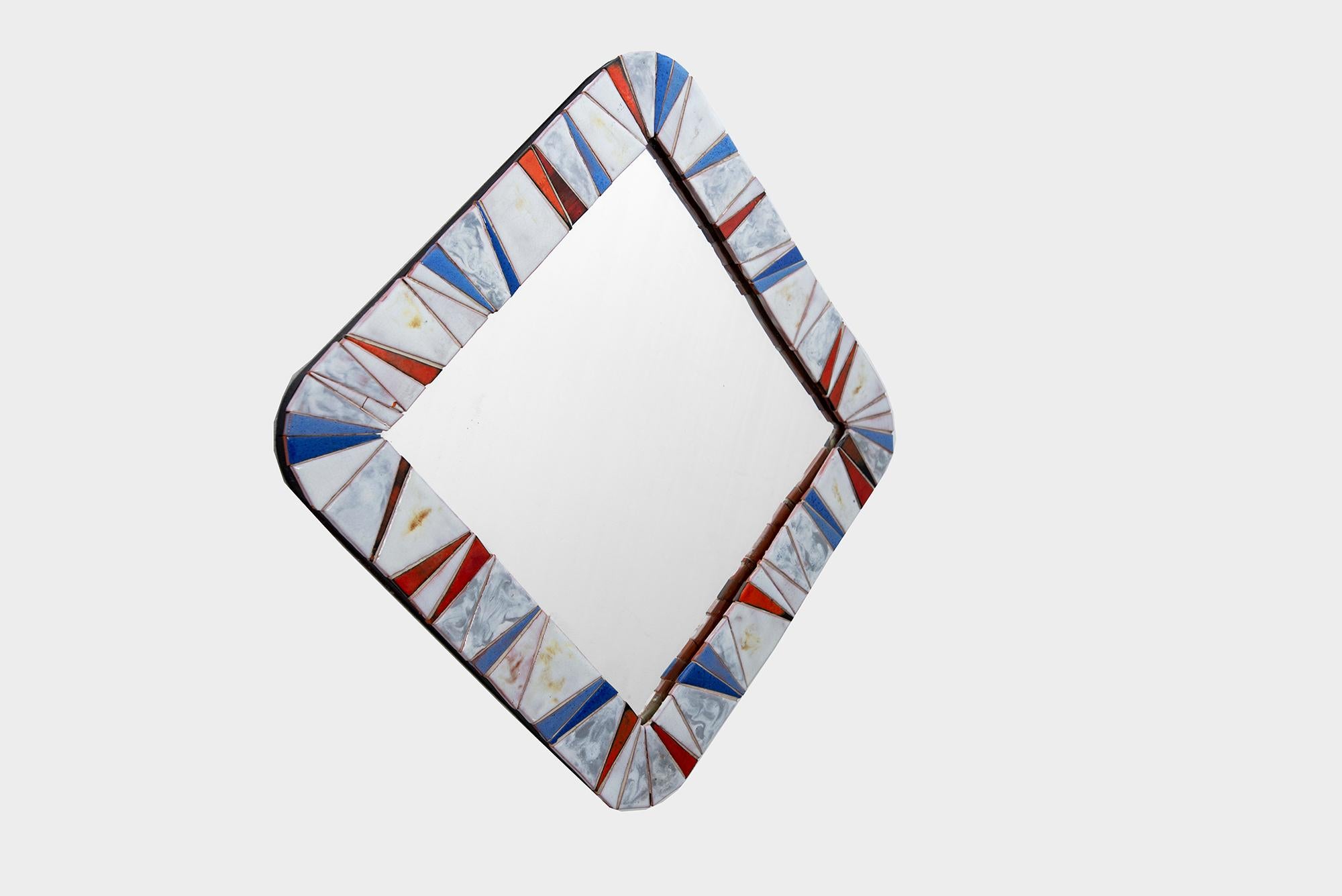 Italian Ceramic Tile Mirror 1