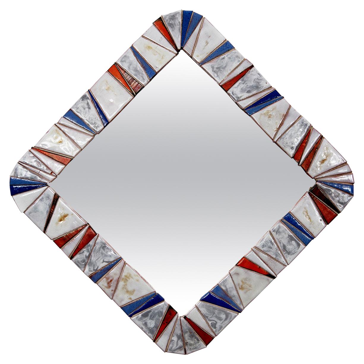 Italian Ceramic Tile Mirror