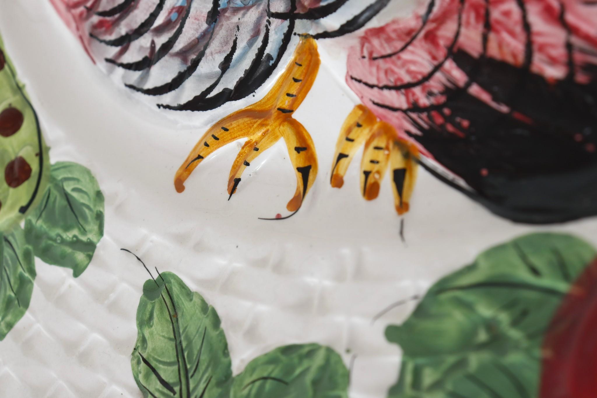 Céramique Plat à dinde italien en céramique en vente