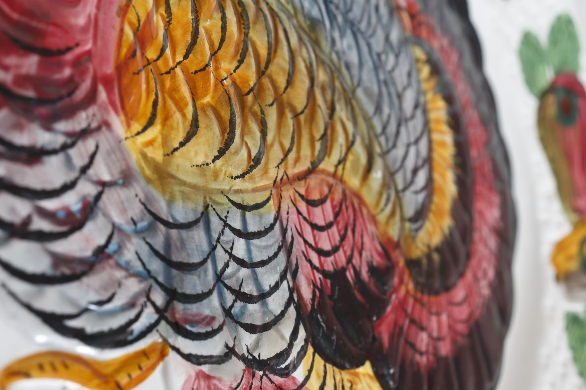 Plat à dinde italien en céramique en vente 2