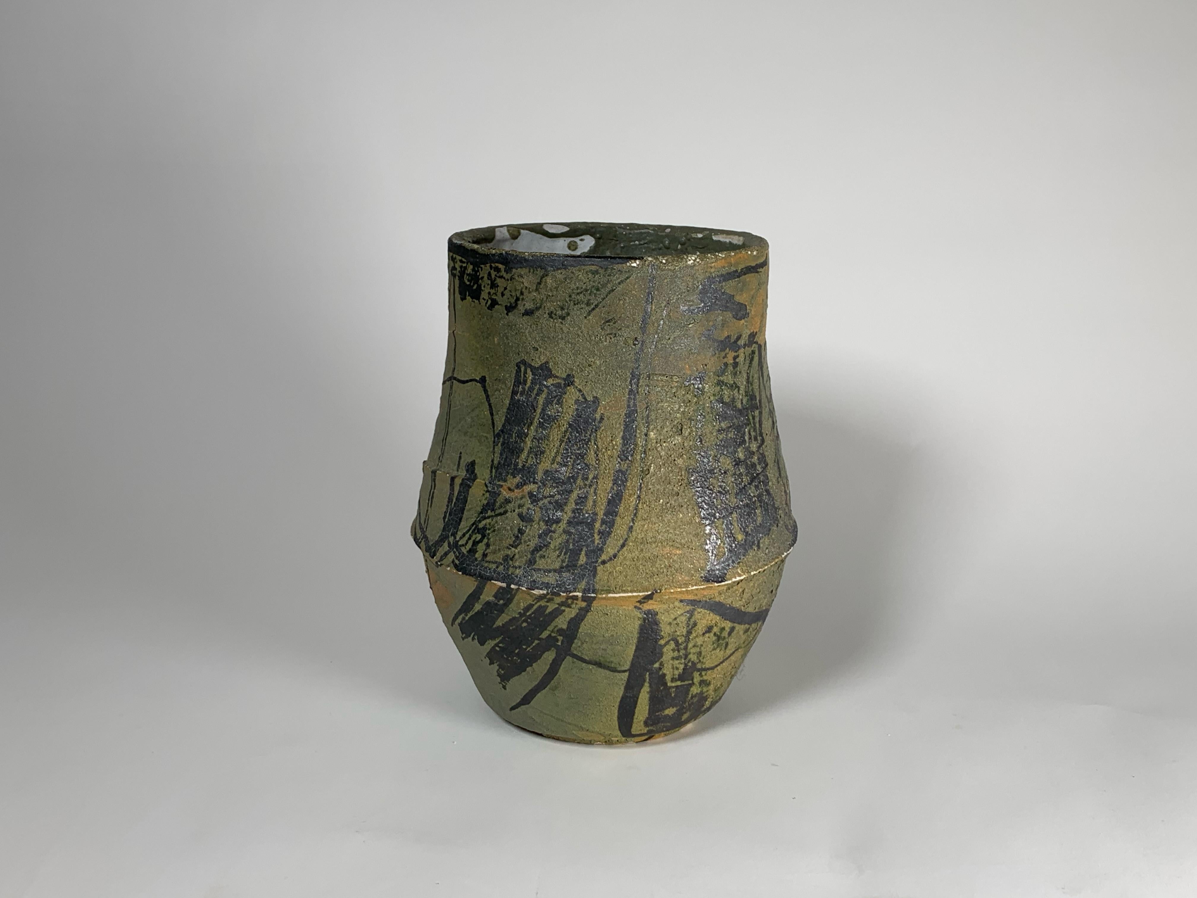 Italian Ceramic Vase by Marcello Fantoni In Excellent Condition For Sale In Milan, Italy