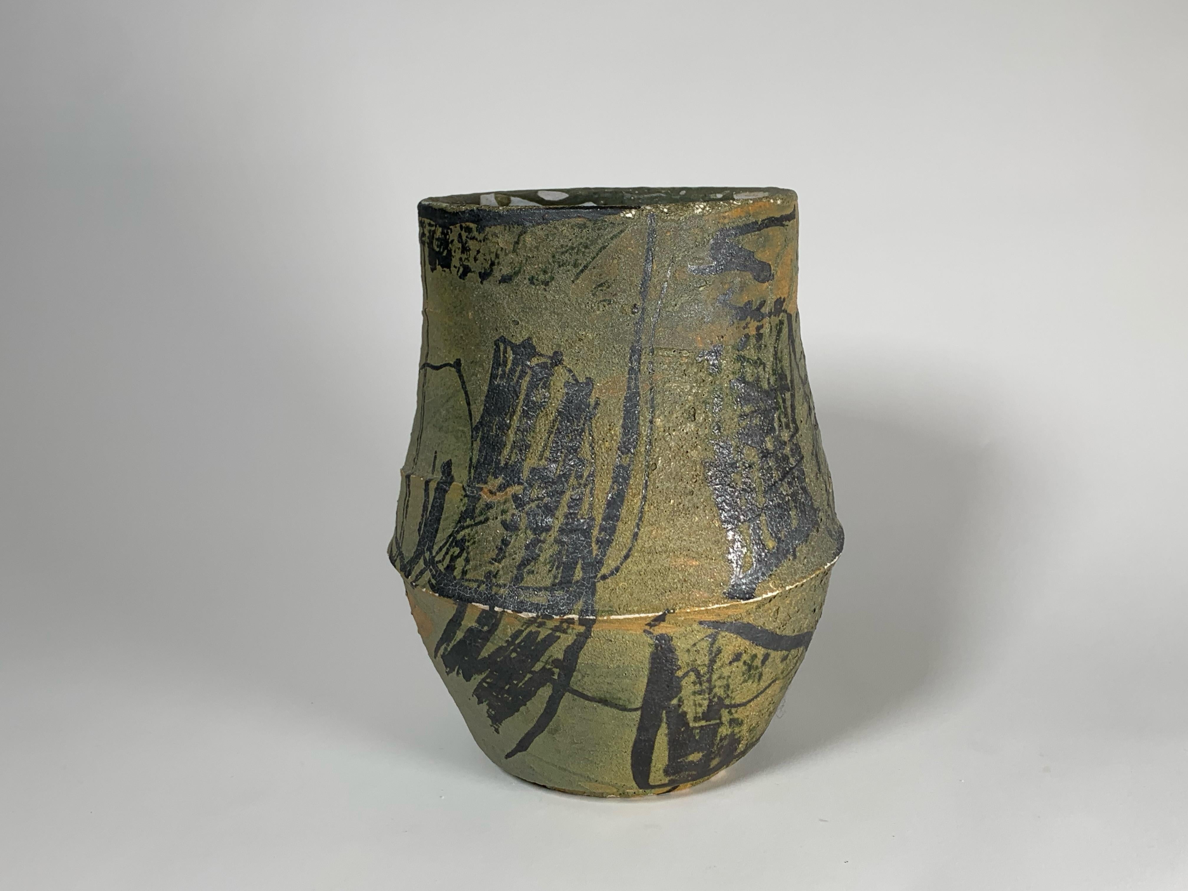 Late 20th Century Italian Ceramic Vase by Marcello Fantoni For Sale