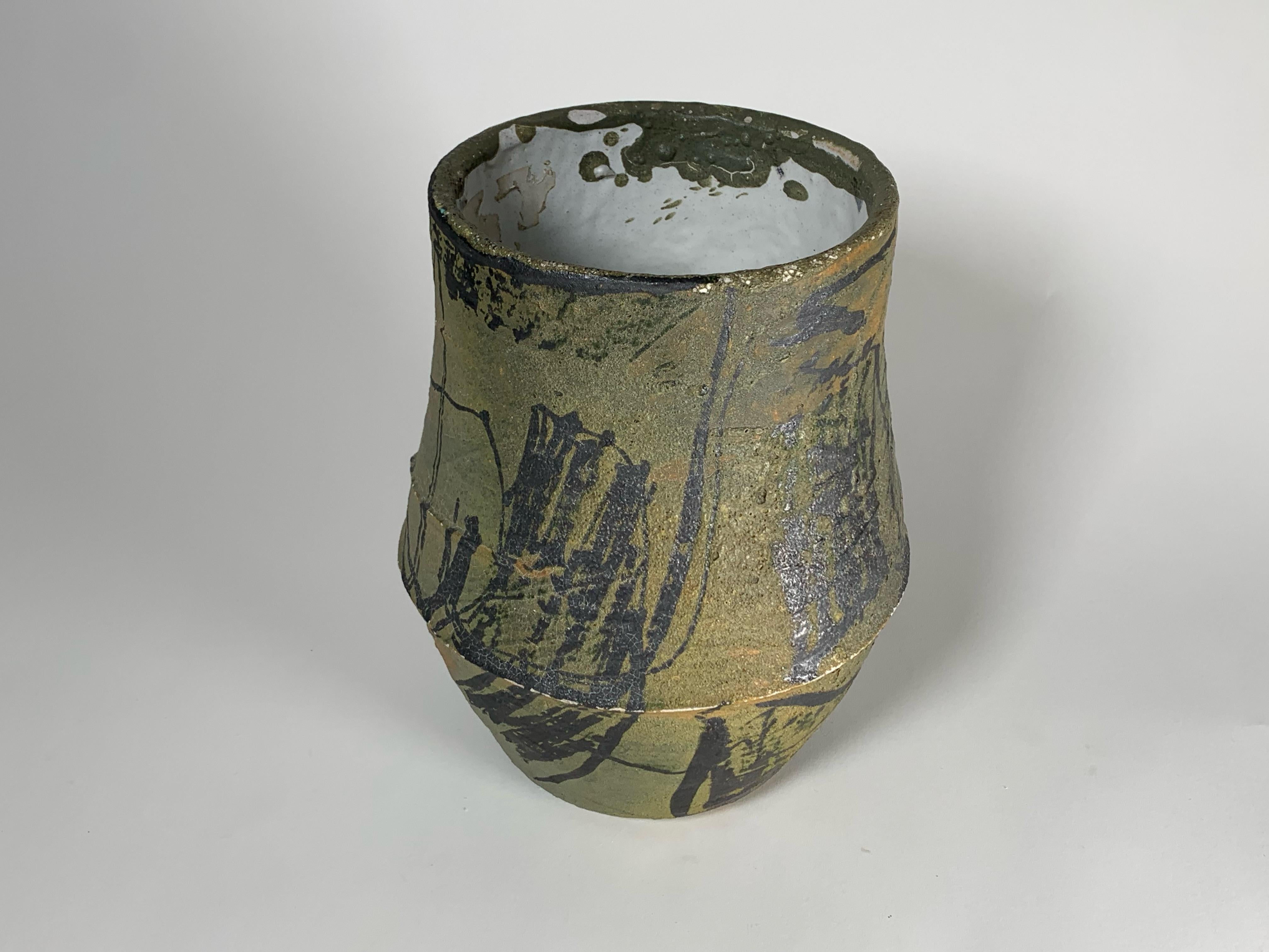 Italian Ceramic Vase by Marcello Fantoni For Sale 1
