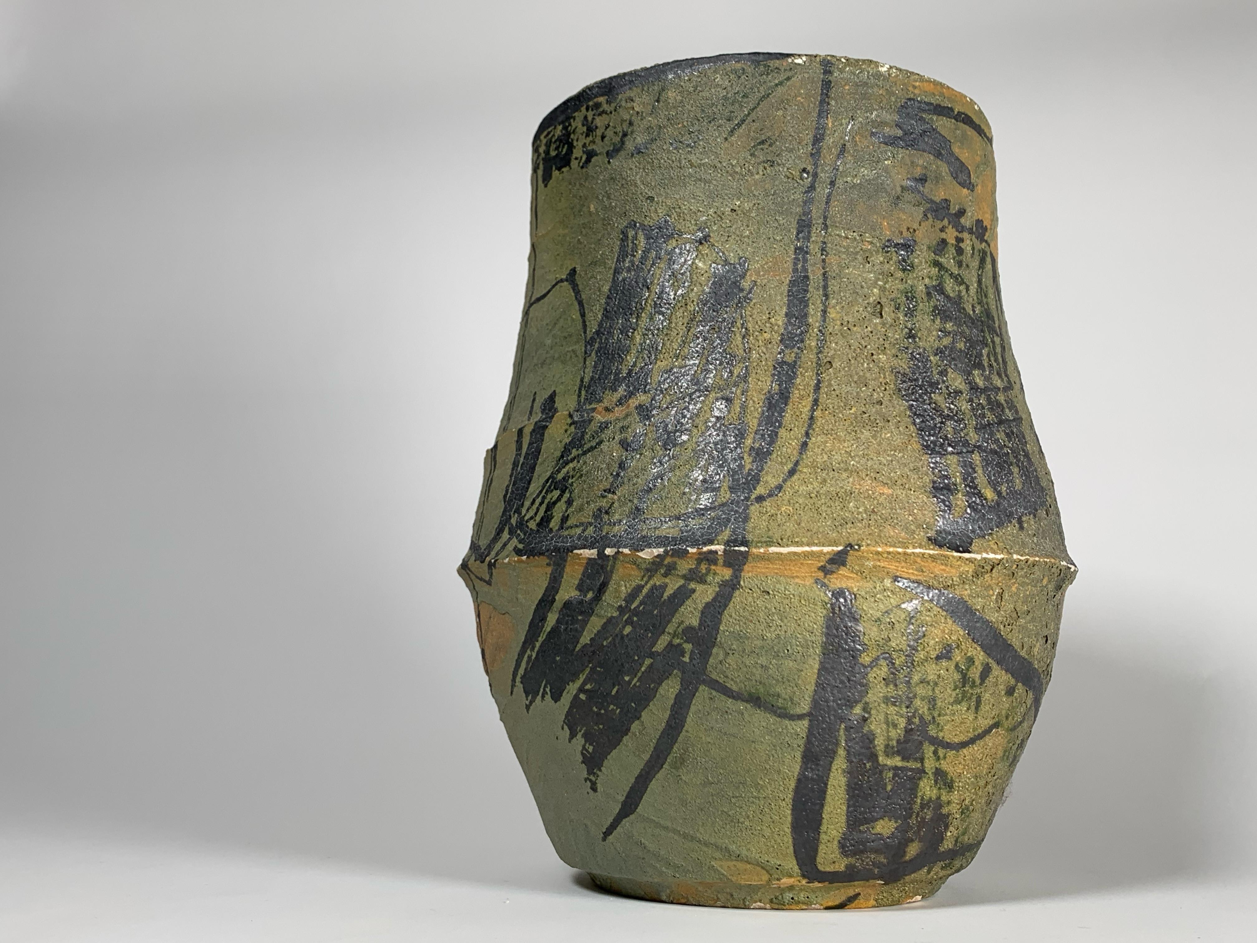 Italian Ceramic Vase by Marcello Fantoni For Sale 4