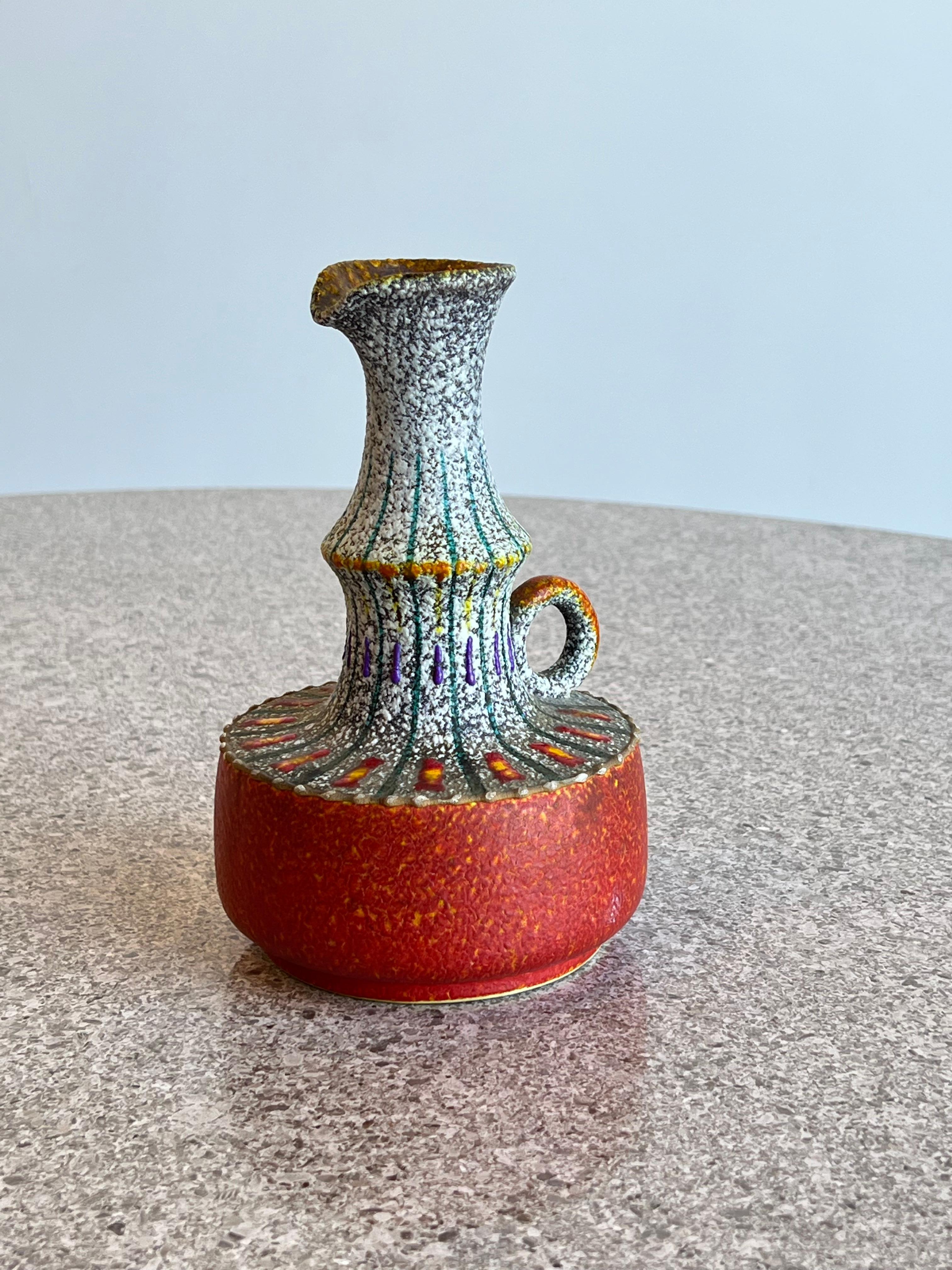 Italienische Keramikvase von Roberto Rigon (Moderne der Mitte des Jahrhunderts) im Angebot