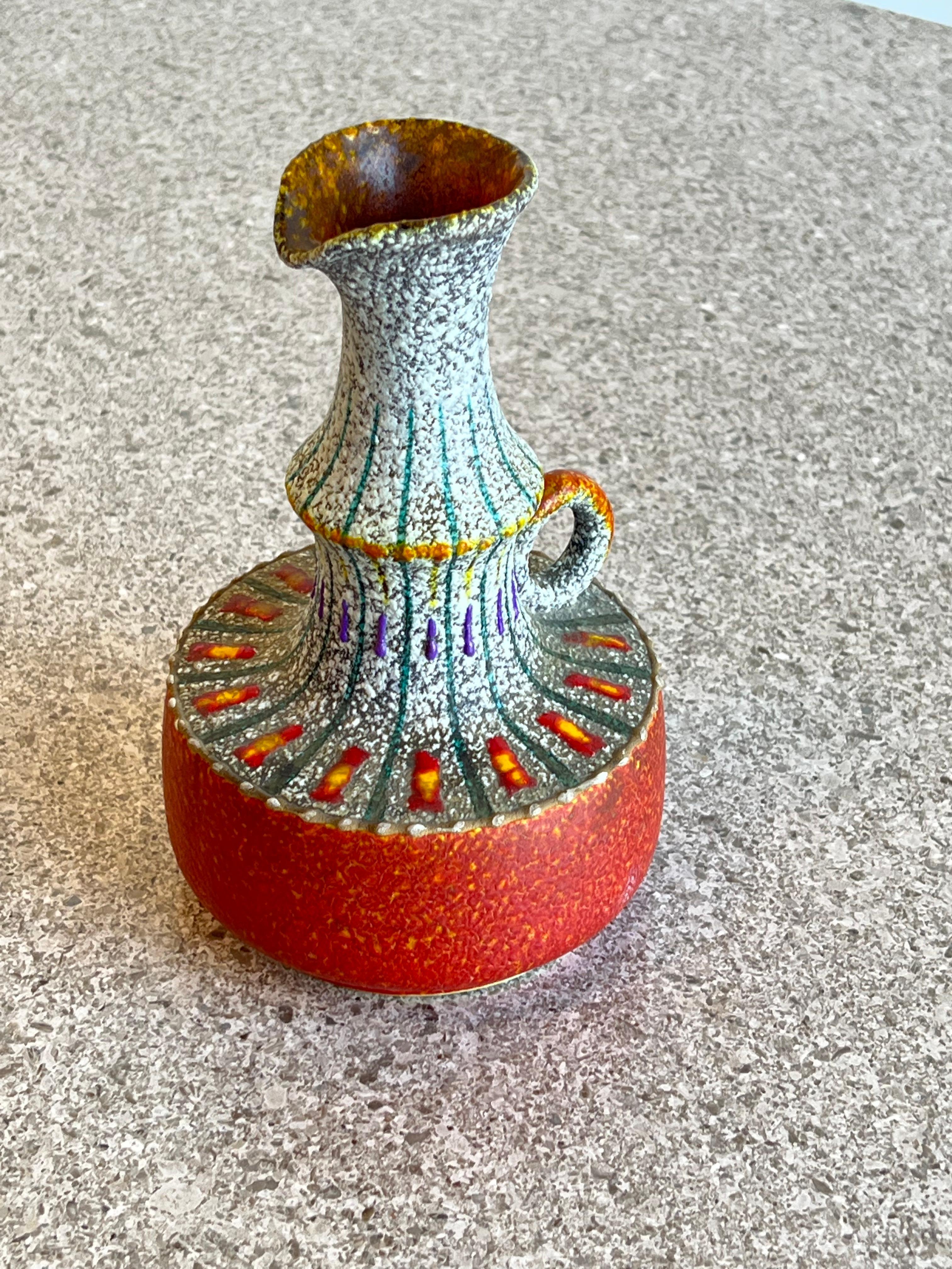 Late 20th Century Italian Ceramic Vase by Roberto Rigon  For Sale