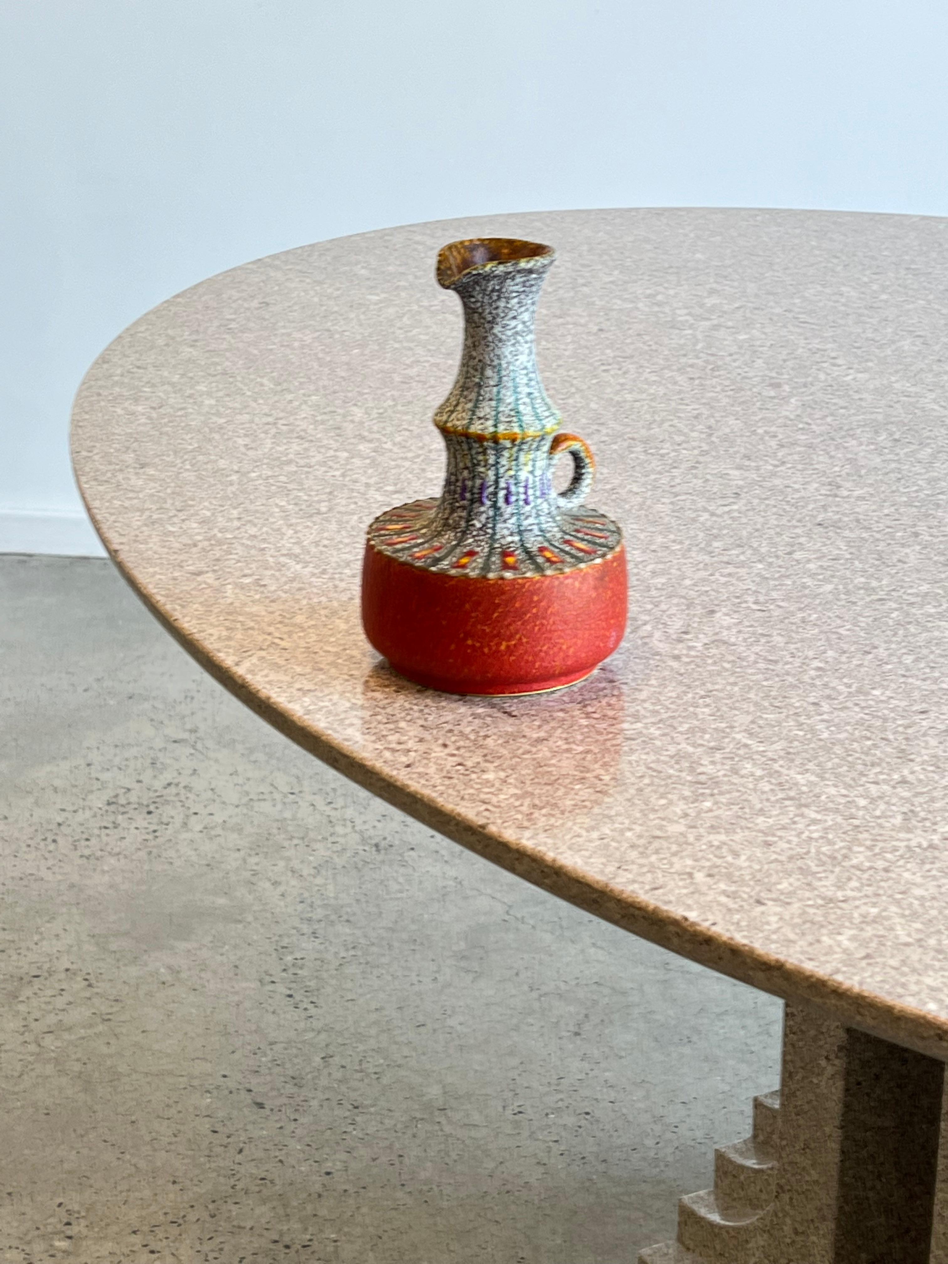 Italienische Keramikvase von Roberto Rigon im Angebot 1