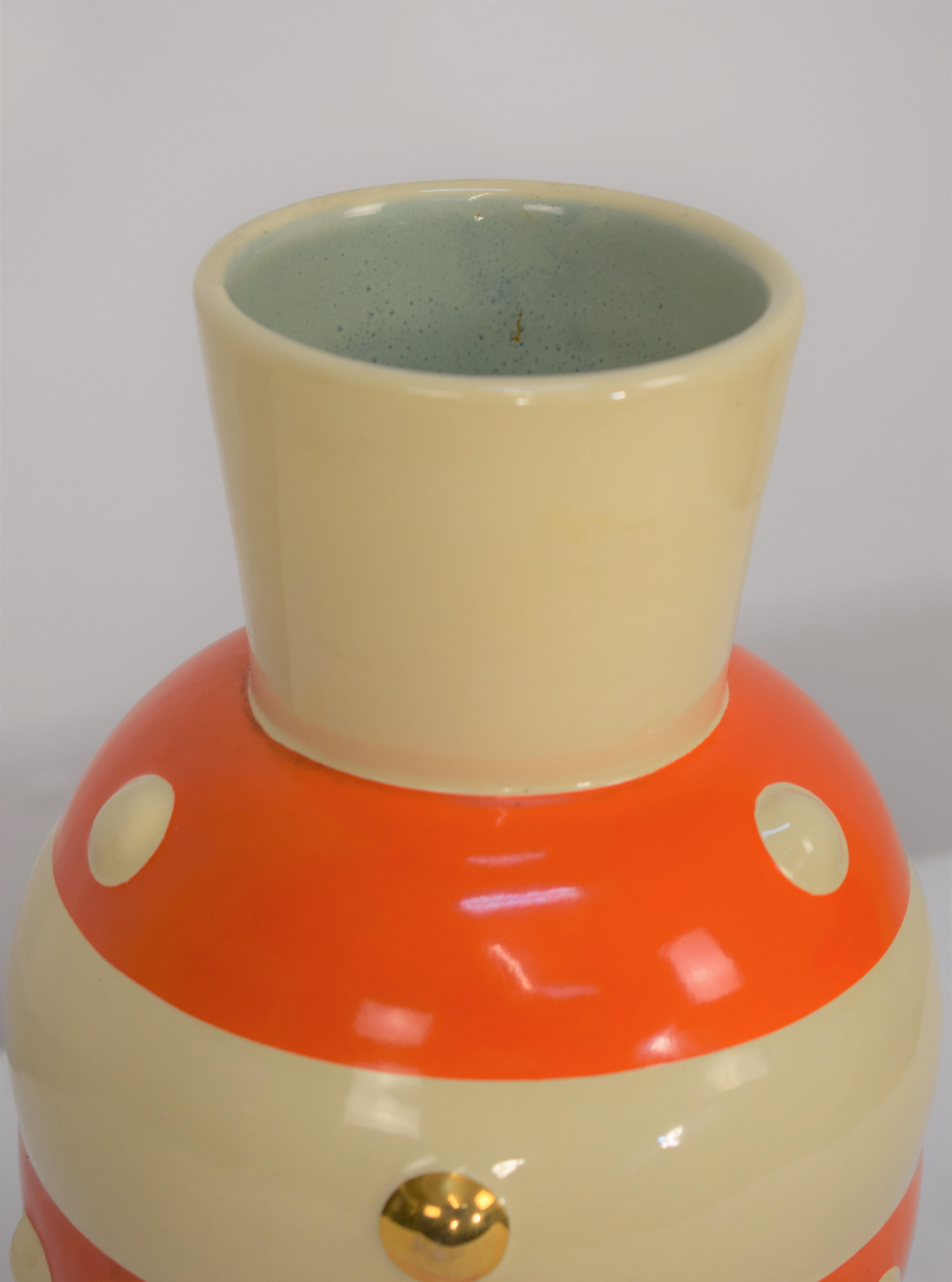 Mid-Century Modern Italian Ceramic Vase by Rometti Umbertide, 1940s