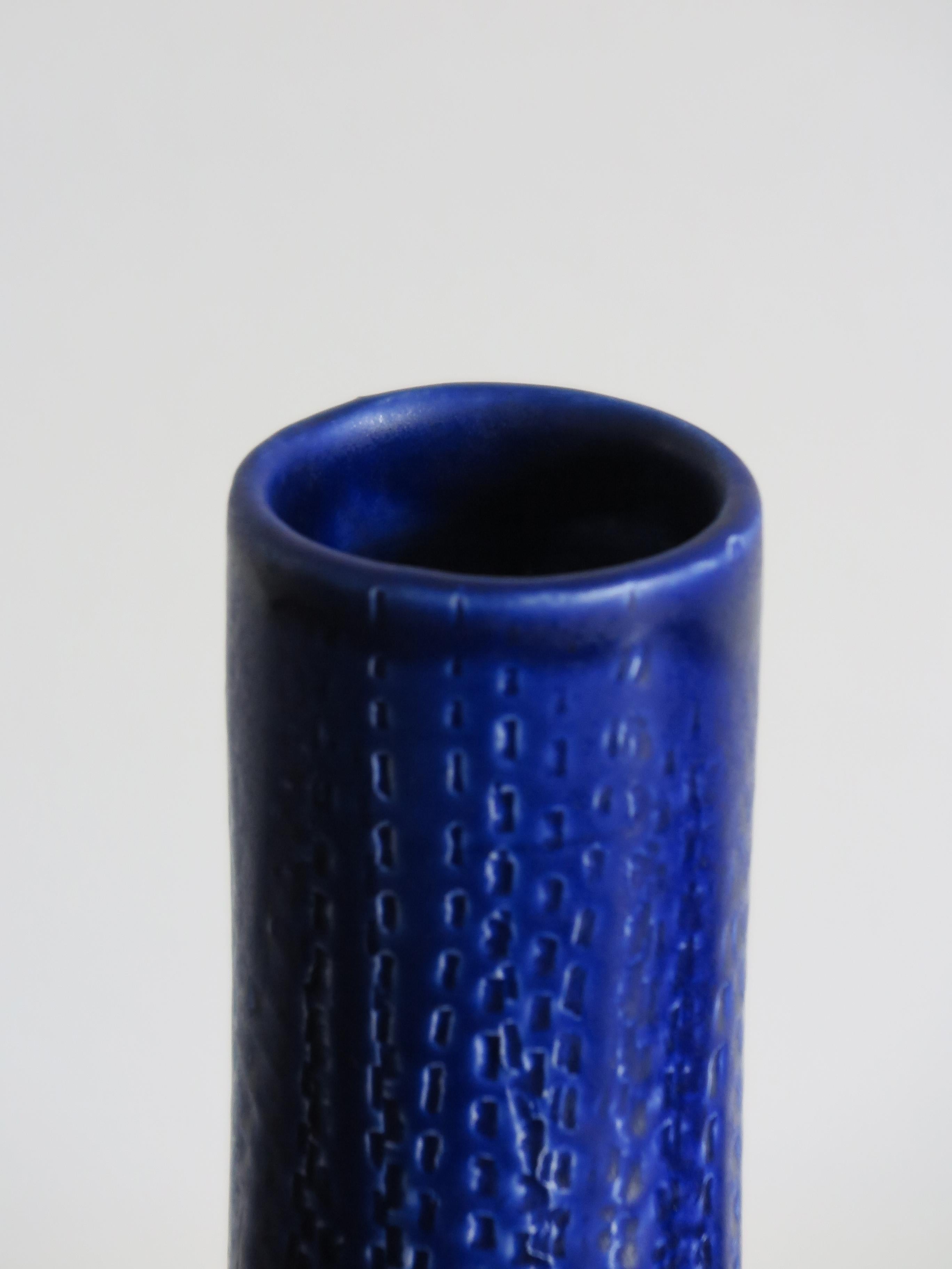 Italian Ceramic Blue Vase Designed by Capperidicasa In New Condition In Reggio Emilia, IT