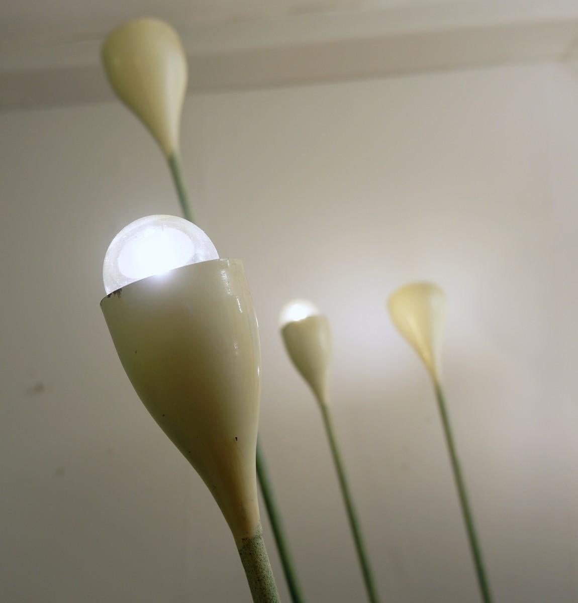 Italienische Keramikvase Blumen Stehlampe im Zustand „Gut“ im Angebot in Brussels, BE