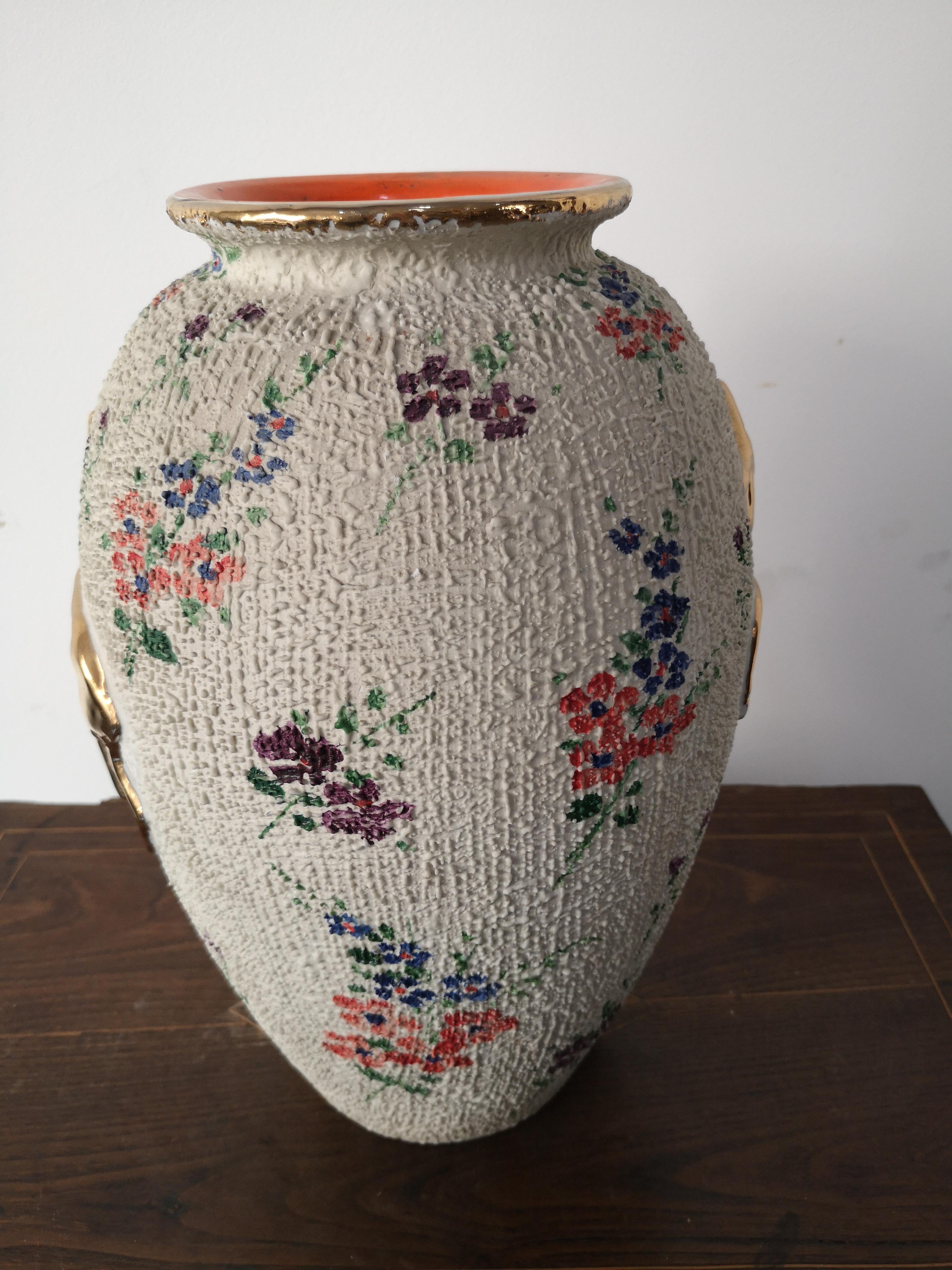 Italian ceramic vase H cm 36 - 1950s Adolfo Brunelli - Faci -Civita Castellana 7