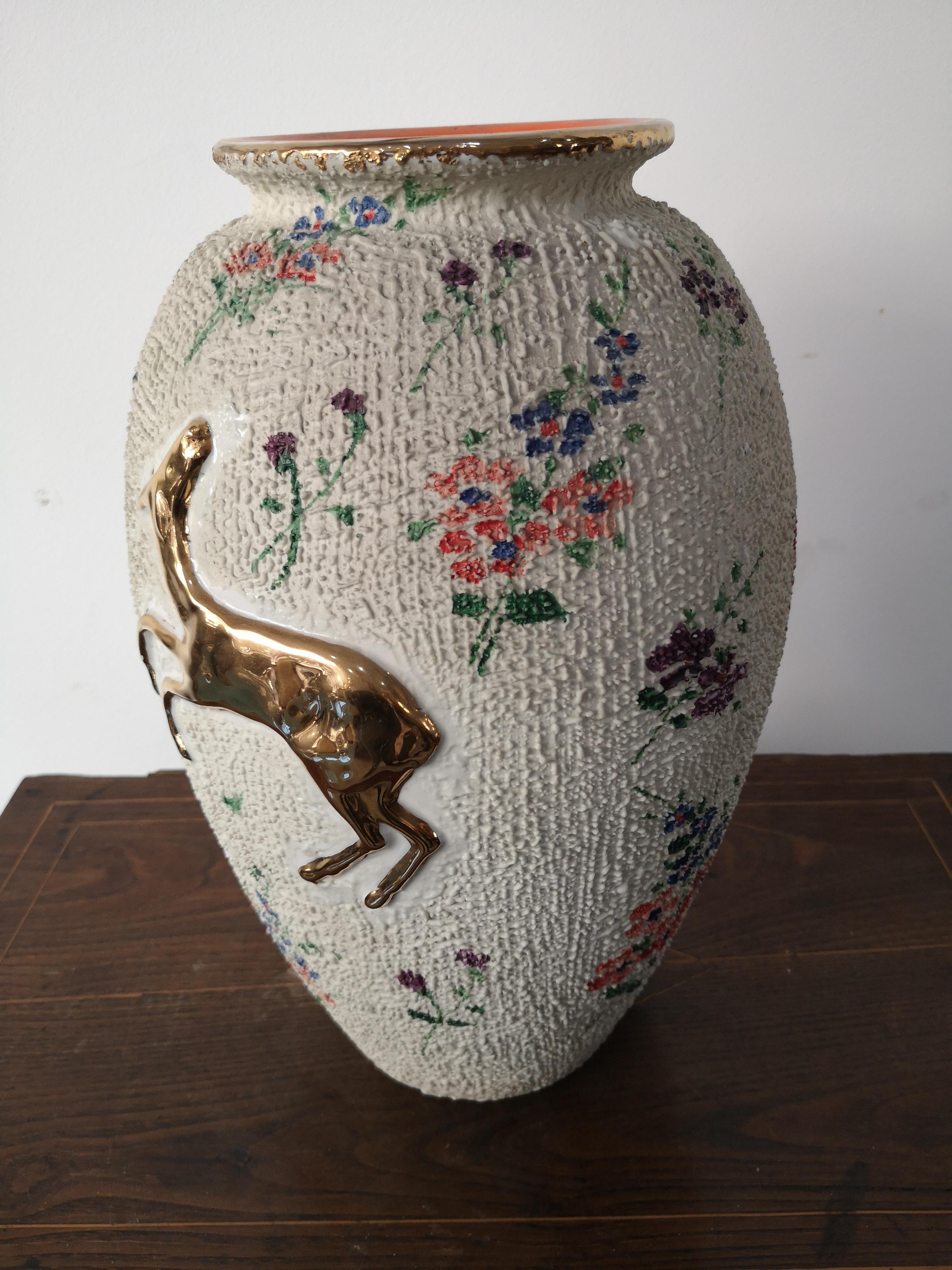 Italian ceramic vase H cm 36 - 1950s Adolfo Brunelli - Faci -Civita Castellana 8