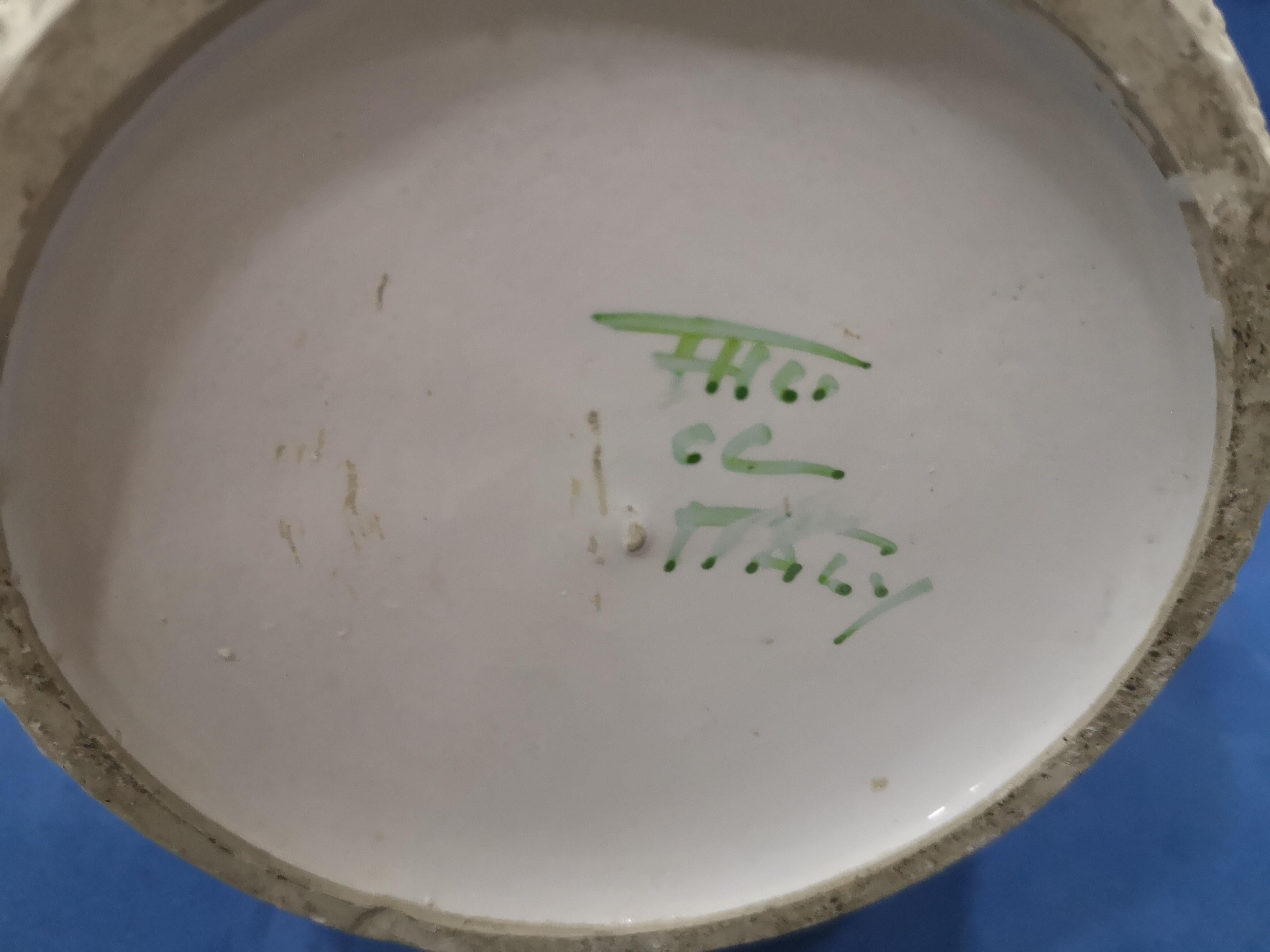 Italian ceramic vase H cm 36 - 1950s Adolfo Brunelli - Faci -Civita Castellana 2