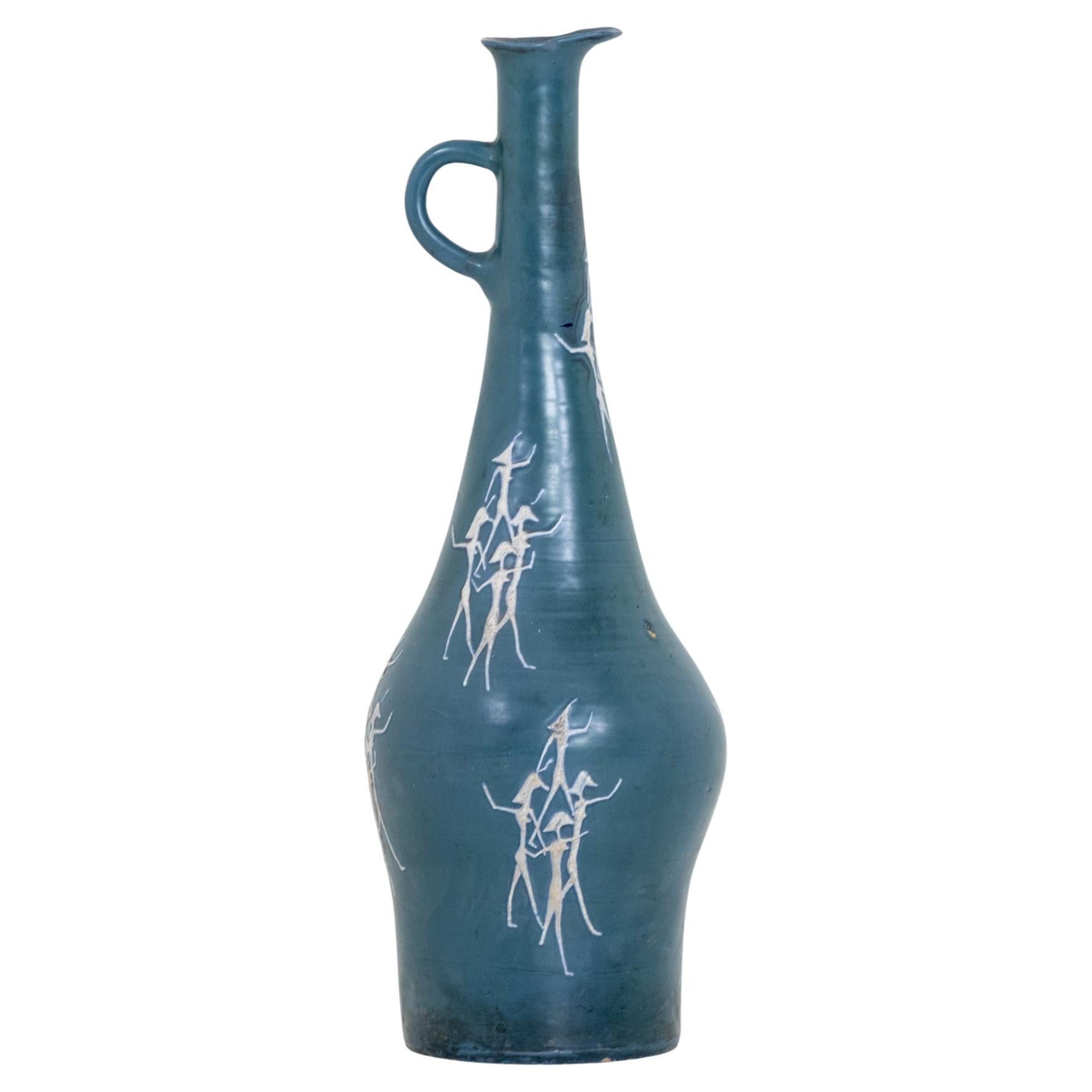 Vase en céramique italienne, milieu du XXe siècle