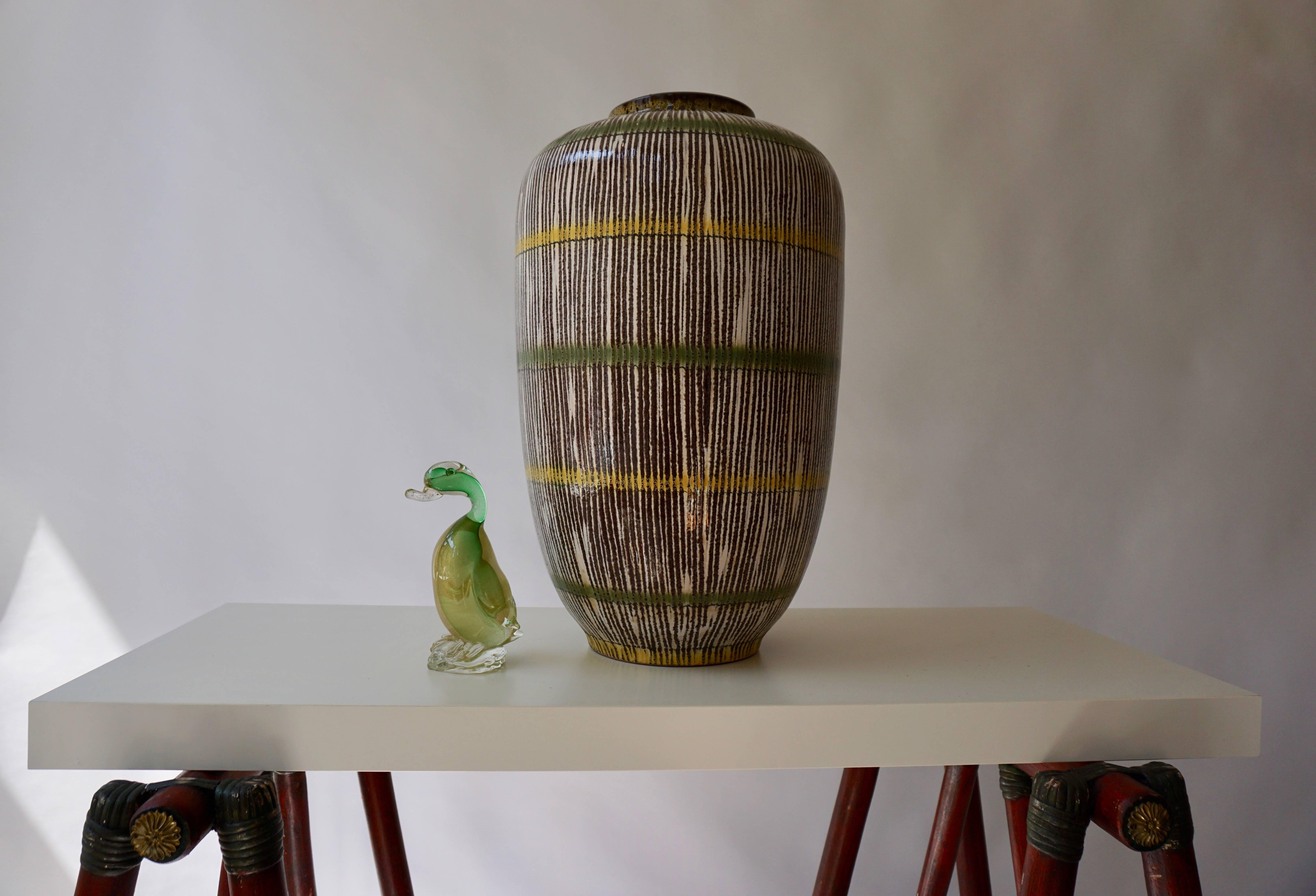 Mid-Century Modern Italian Ceramic Vase or Urn For Sale
