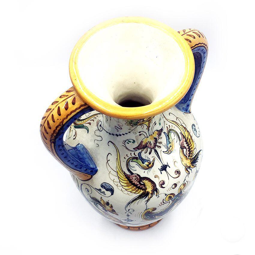 Italian Ceramic Vase Painted with a Raphaelesque Motif, 1960s 1