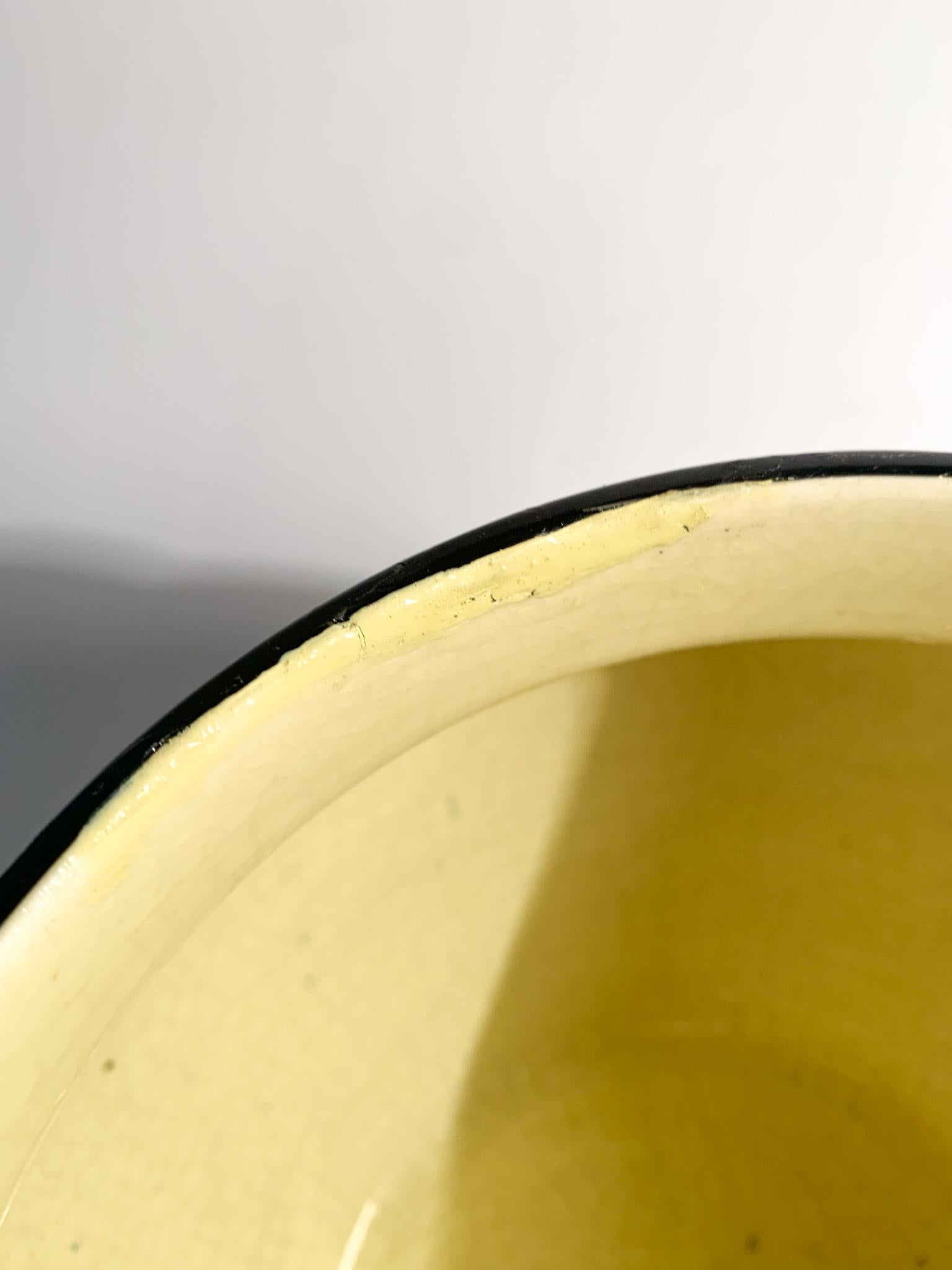 Italian Ceramic Vase S.C. Richard Yellow and Orange 1800 For Sale 2