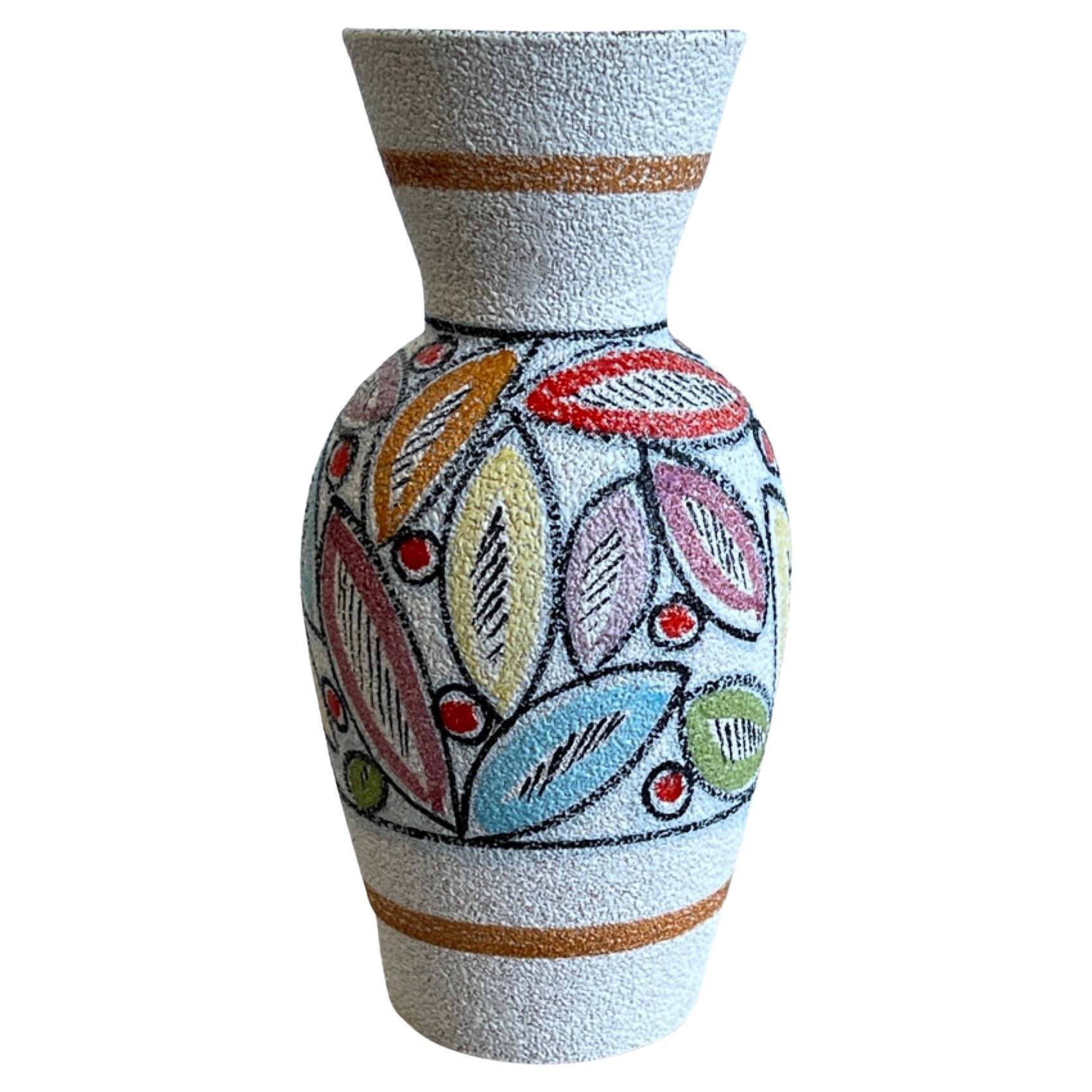 Italian Ceramic Vase Signed by Italy G3 For Sale
