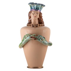Italian Ceramic Vase, the Slave by Vito Nesta