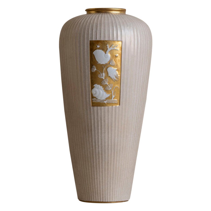 Italian ceramic vase y Giovanni Garibaldi for Richard Ginori For Sale