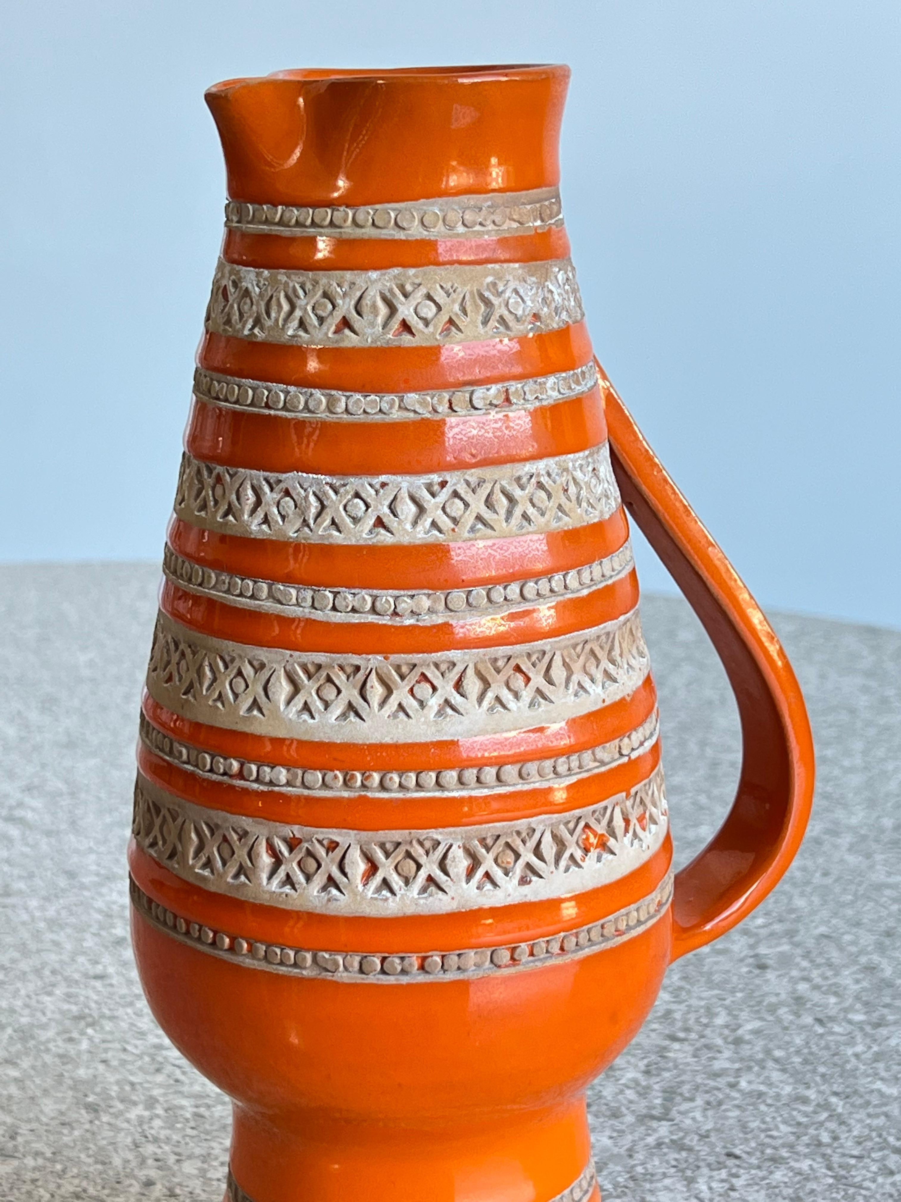 Hand-Crafted Italian Ceramic Water Jug by Bitossi For Sale