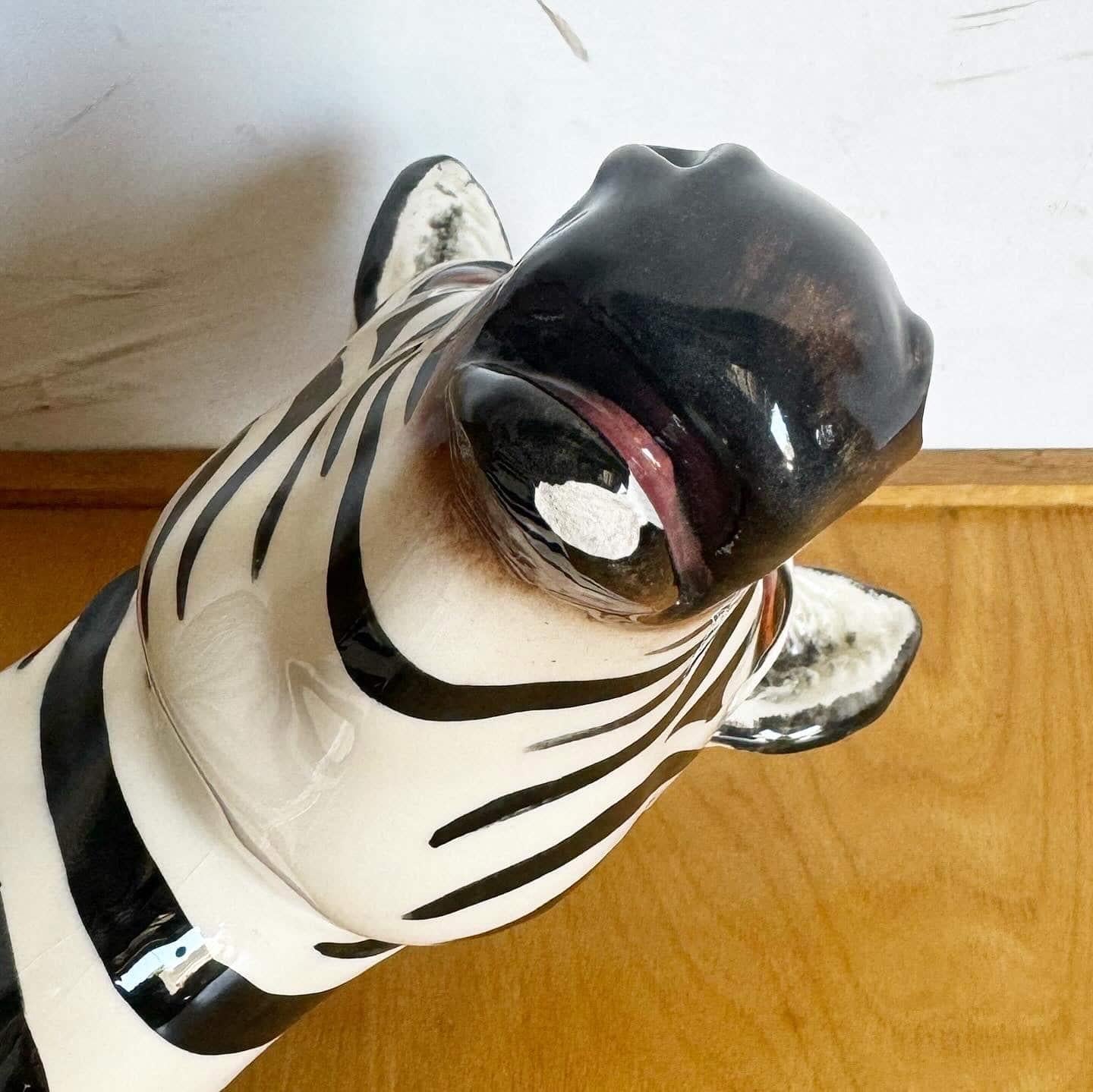 Italian Ceramic Zebra Sculpture by the Townsends - 1981 6