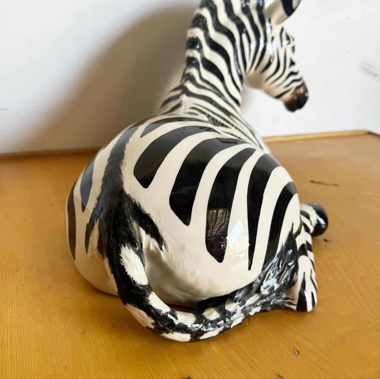 Italian Ceramic Zebra Sculpture by the Townsends - 1981 1