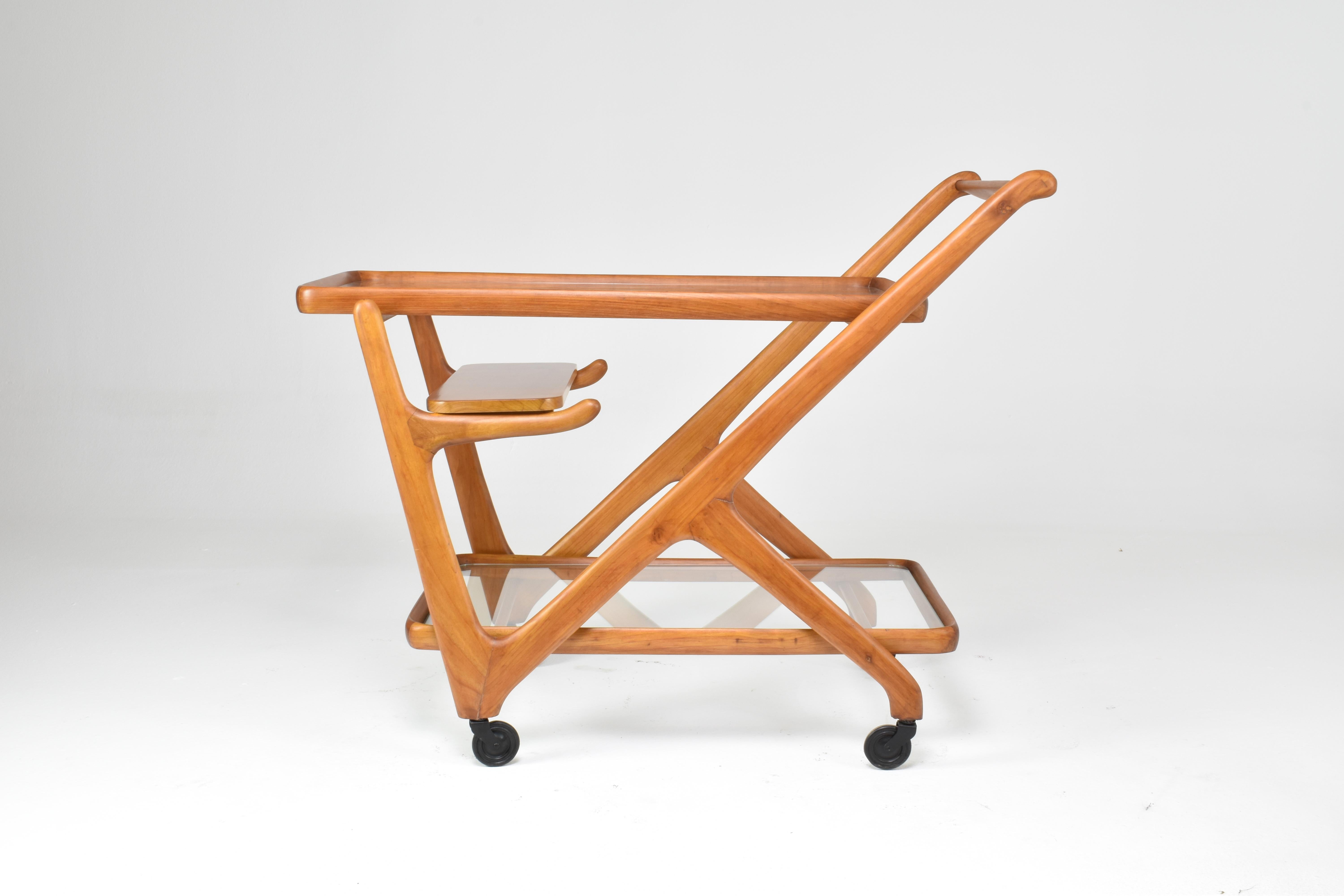 Italian Cesare Lacca for Cassina Bar or Serving Cart Trolley, 1950s For Sale 5
