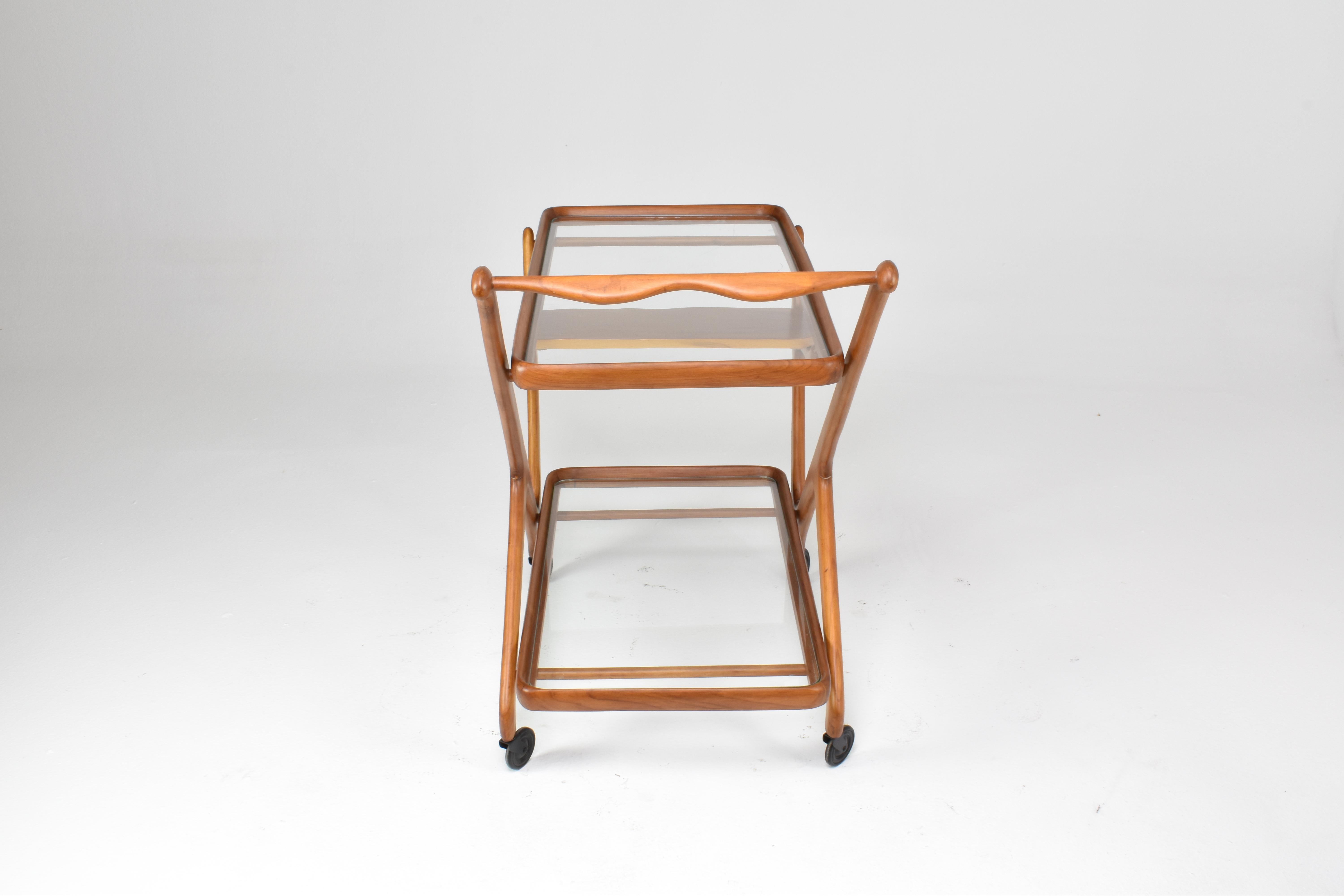 Italian Cesare Lacca for Cassina Bar or Serving Cart Trolley, 1950s For Sale 1